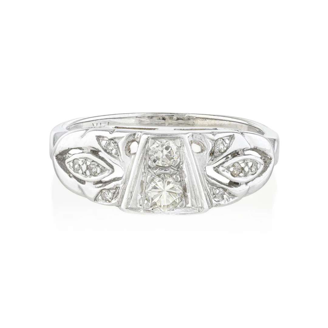 Diamond Leaf Ring