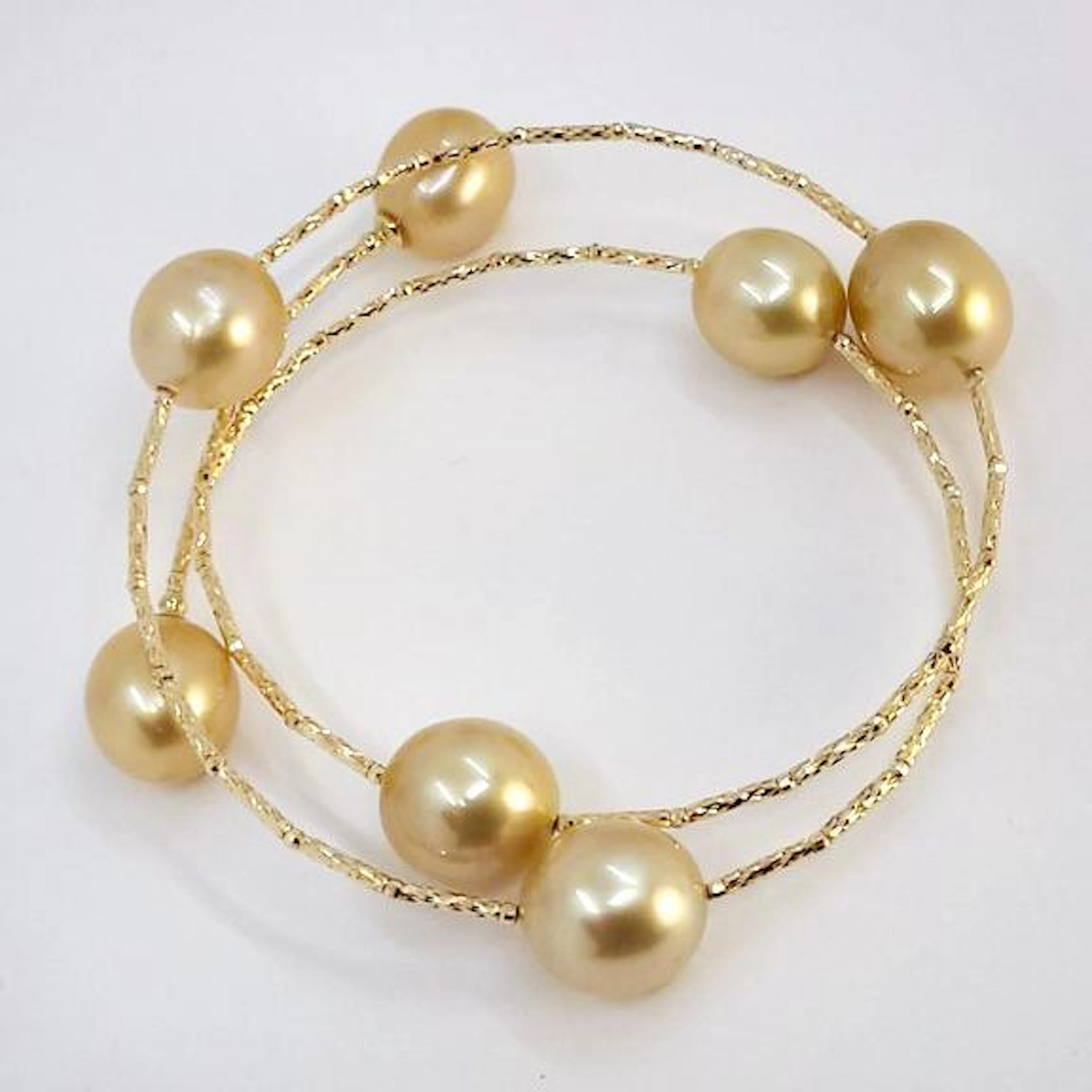Deep Golden South Sea Pearl Bracelet