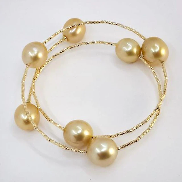 Deep Golden South Sea Pearl Bracelet
