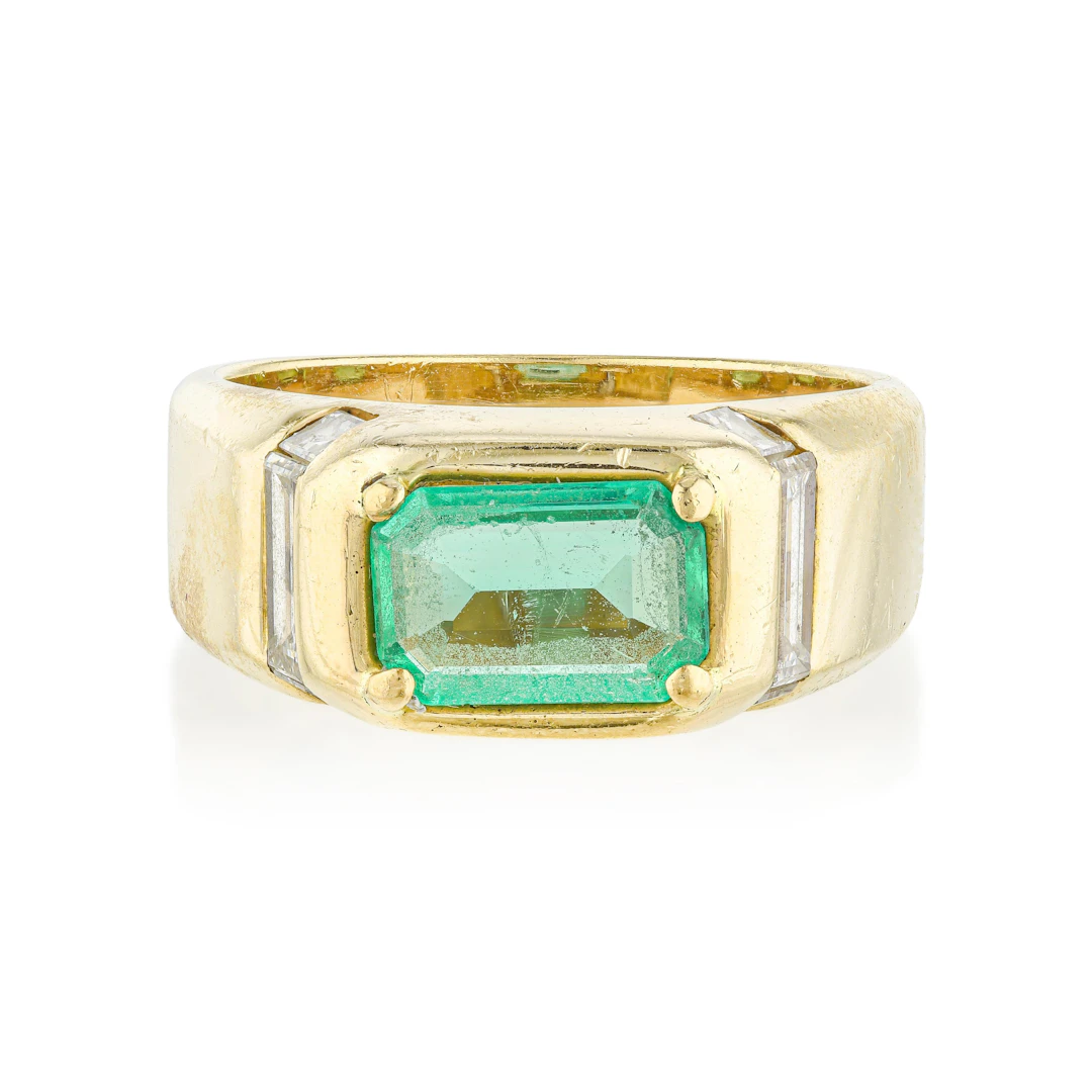 Emerald and Diamond Ring