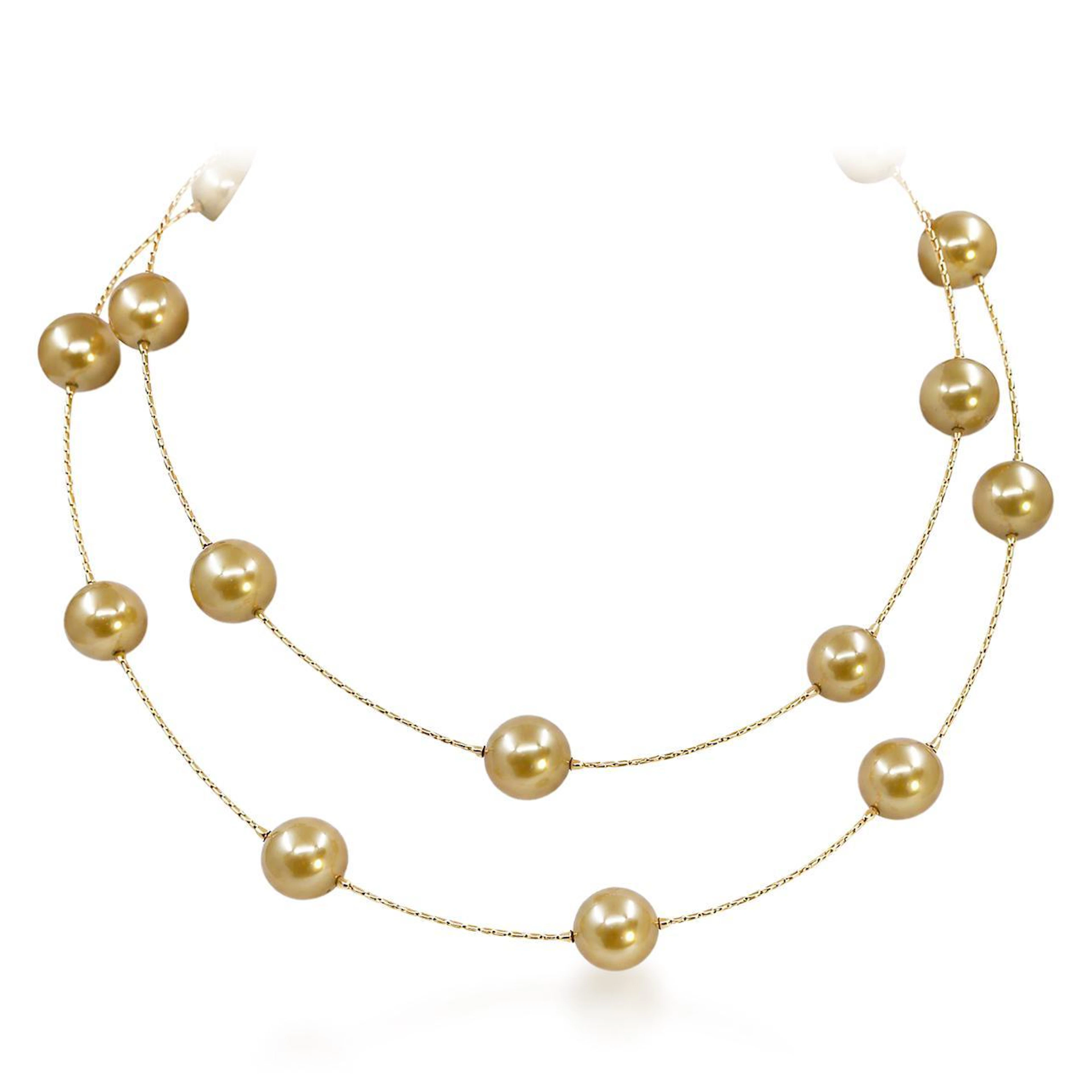 Deep Golden South Sea Pearl Necklace