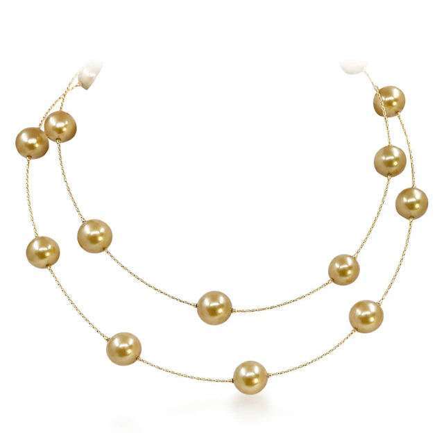 Deep Golden South Sea Pearl Necklace