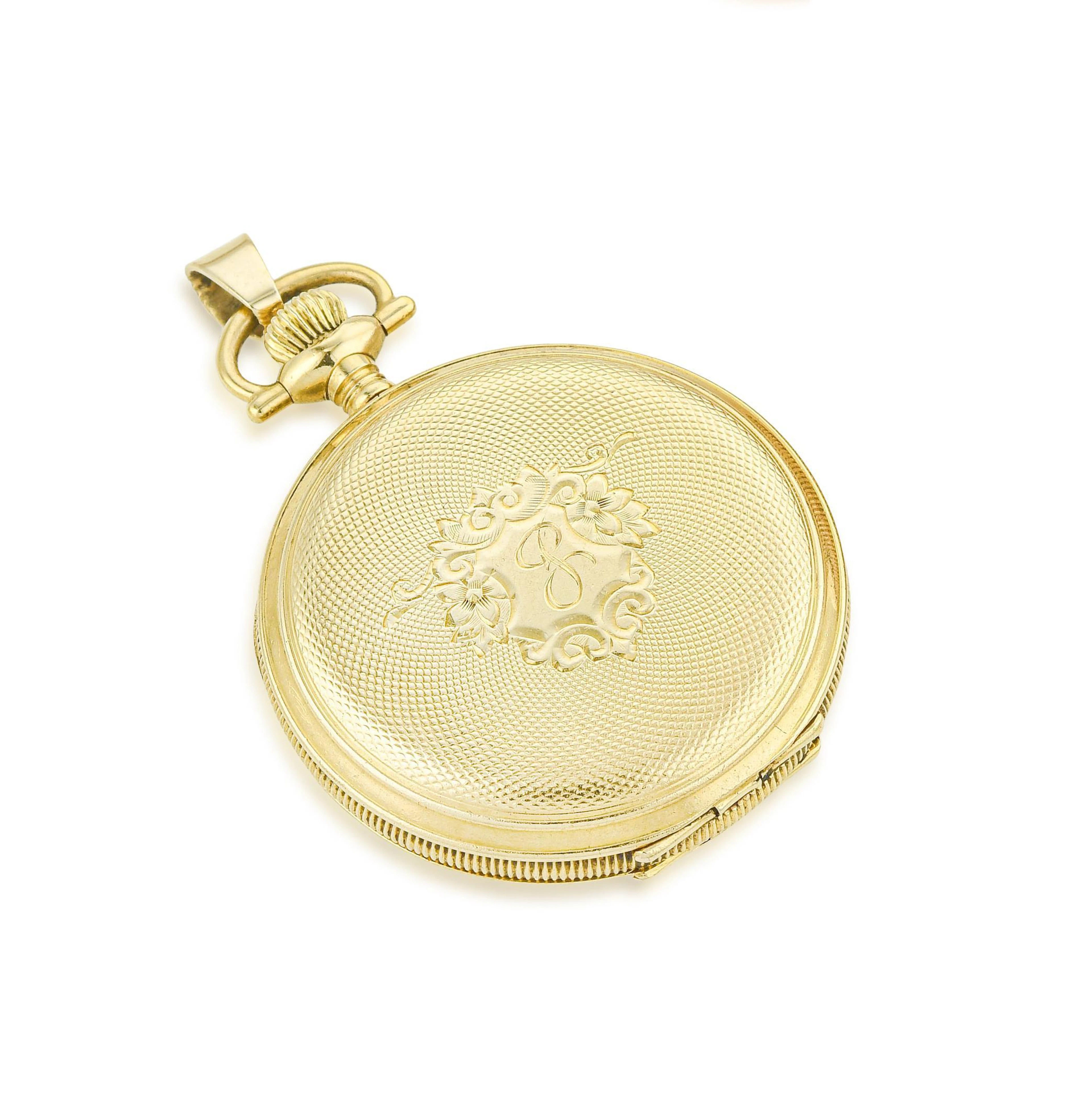 Waltham Mechanical Pocket Watch in 18K Gold