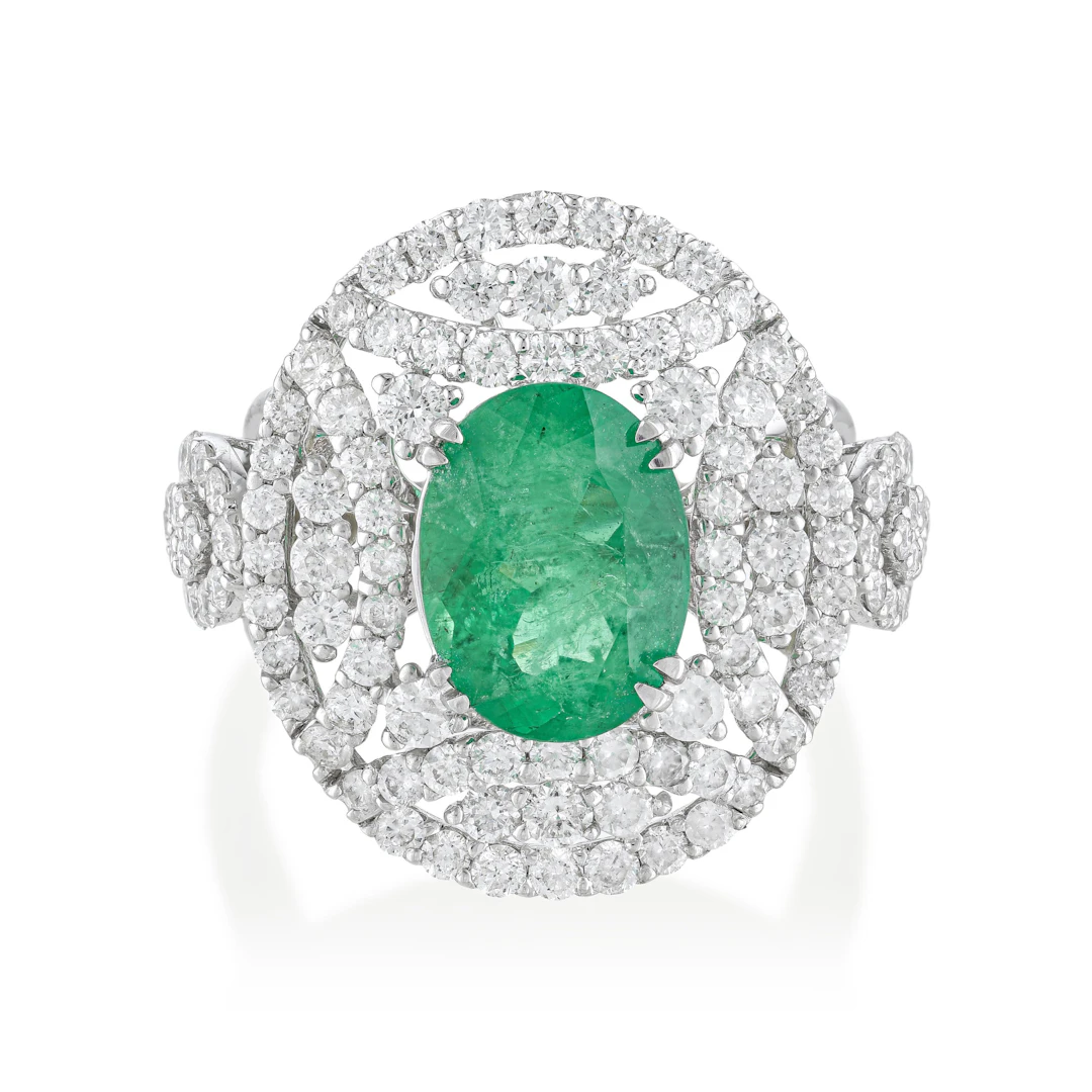 Emerald and Diamond Ring