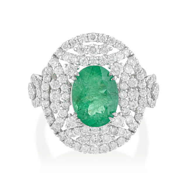 Emerald and Diamond Ring