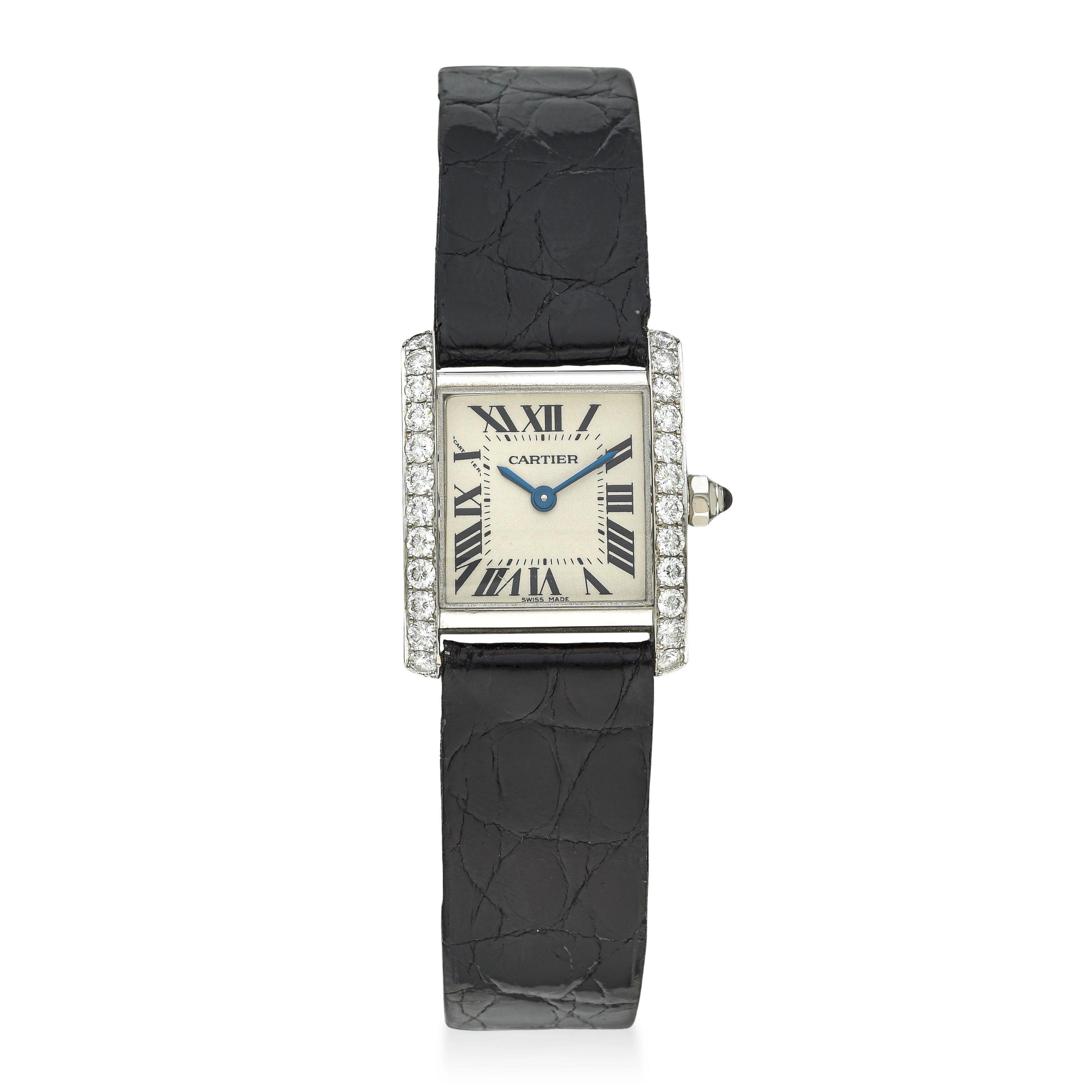 Cartier Tank Francaise in 18K White Gold