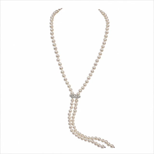 Akoya Pearl Lariat Necklace