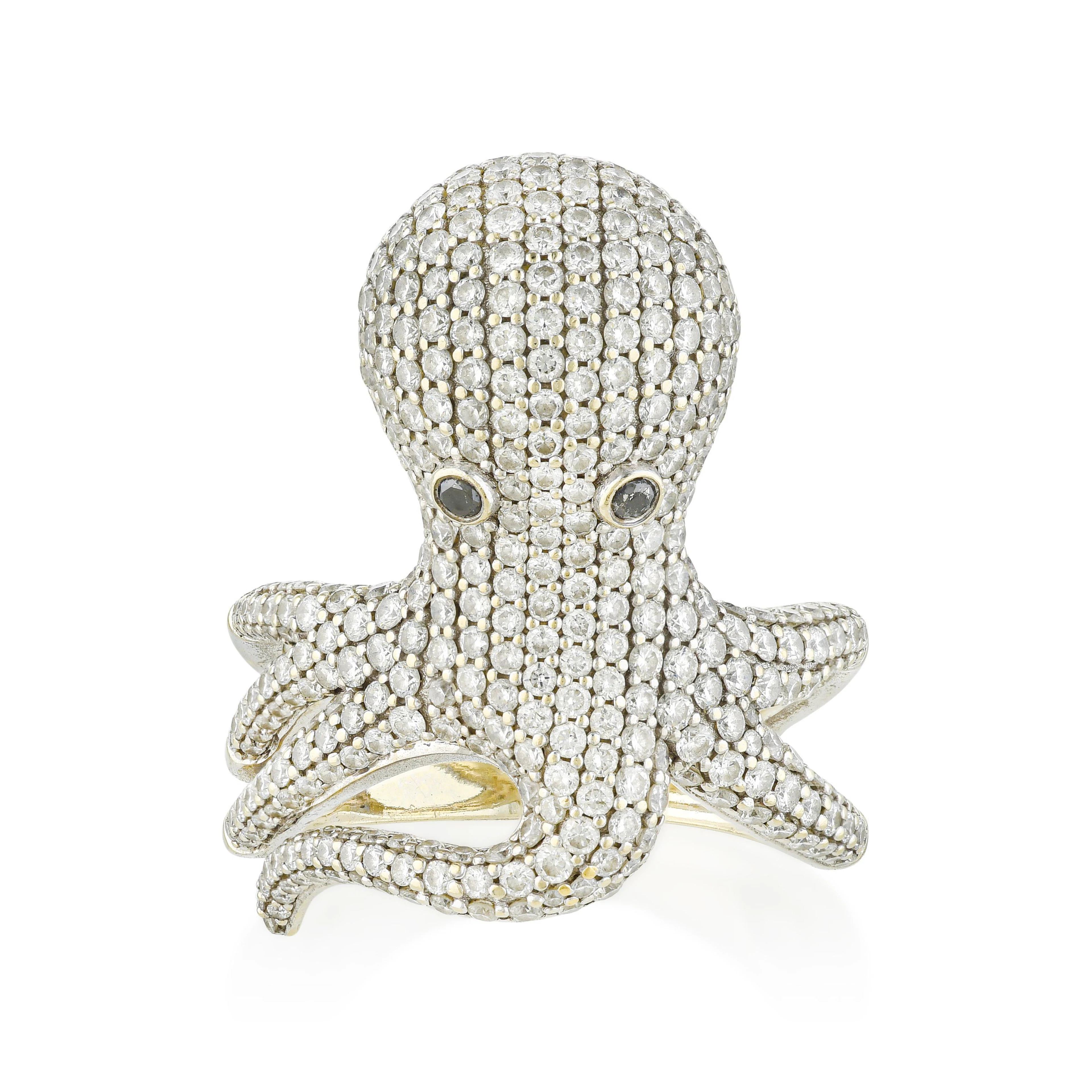 Octopus Diamond Ring