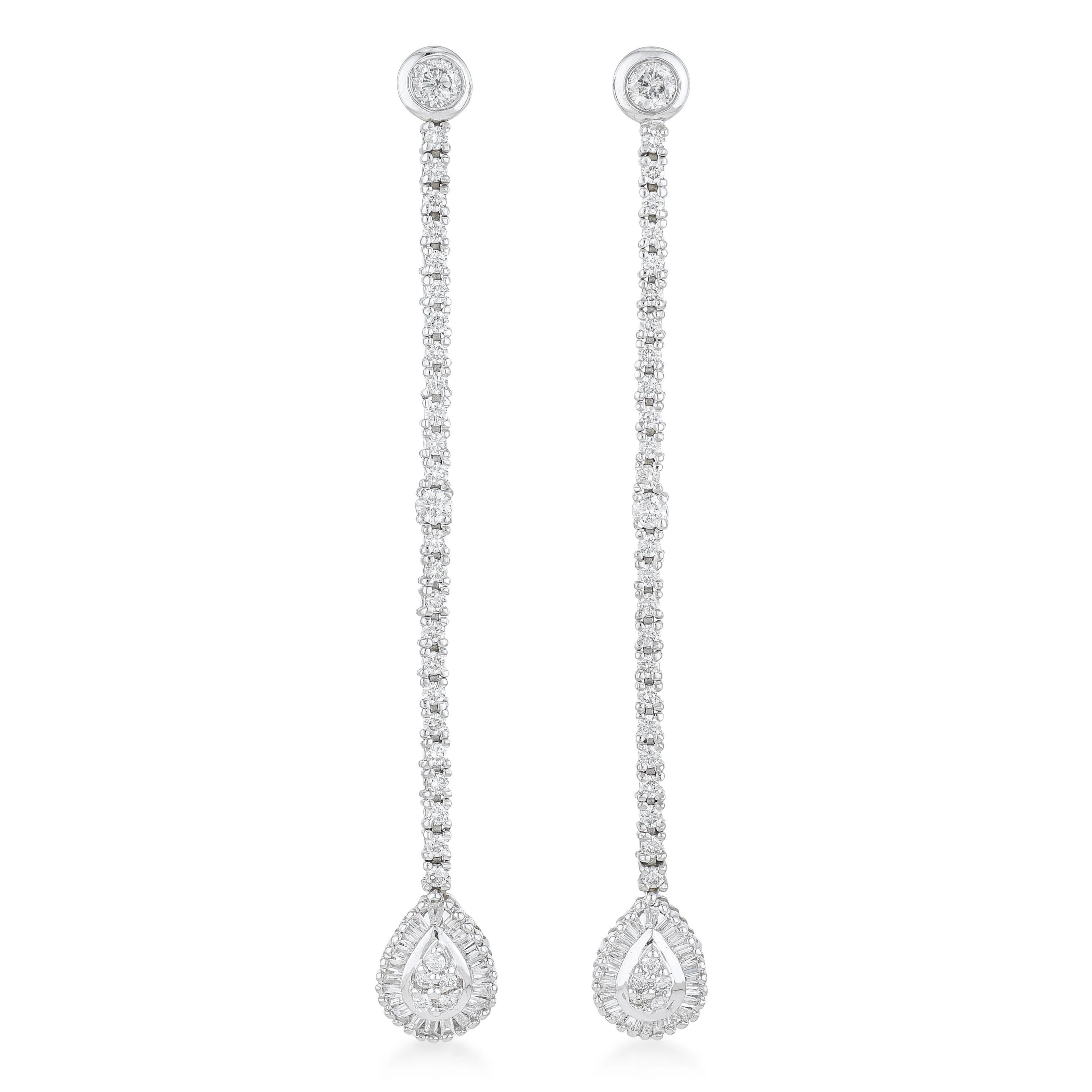 Long Diamond Earrings
