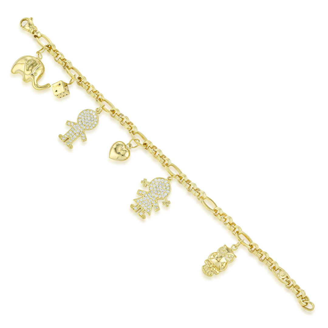 Diamond Charm Bracelet