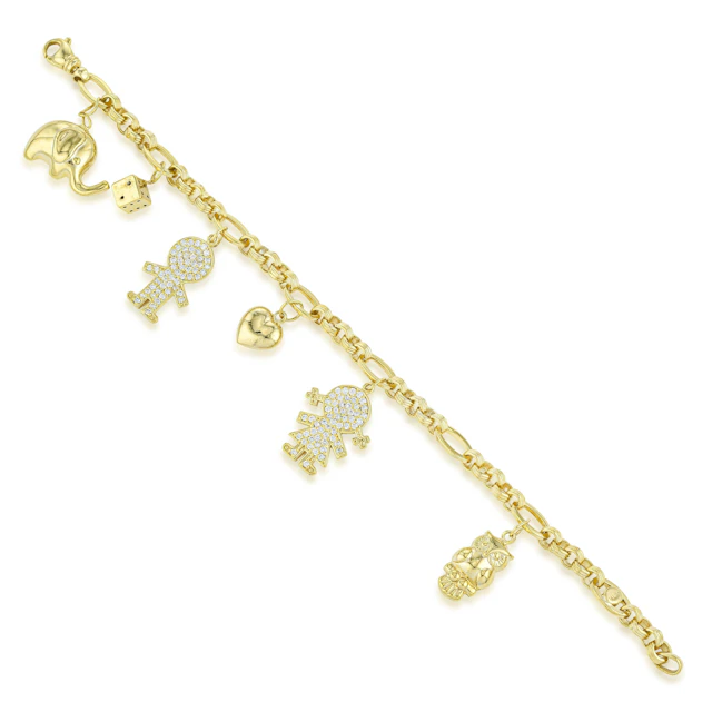 Diamond Charm Bracelet