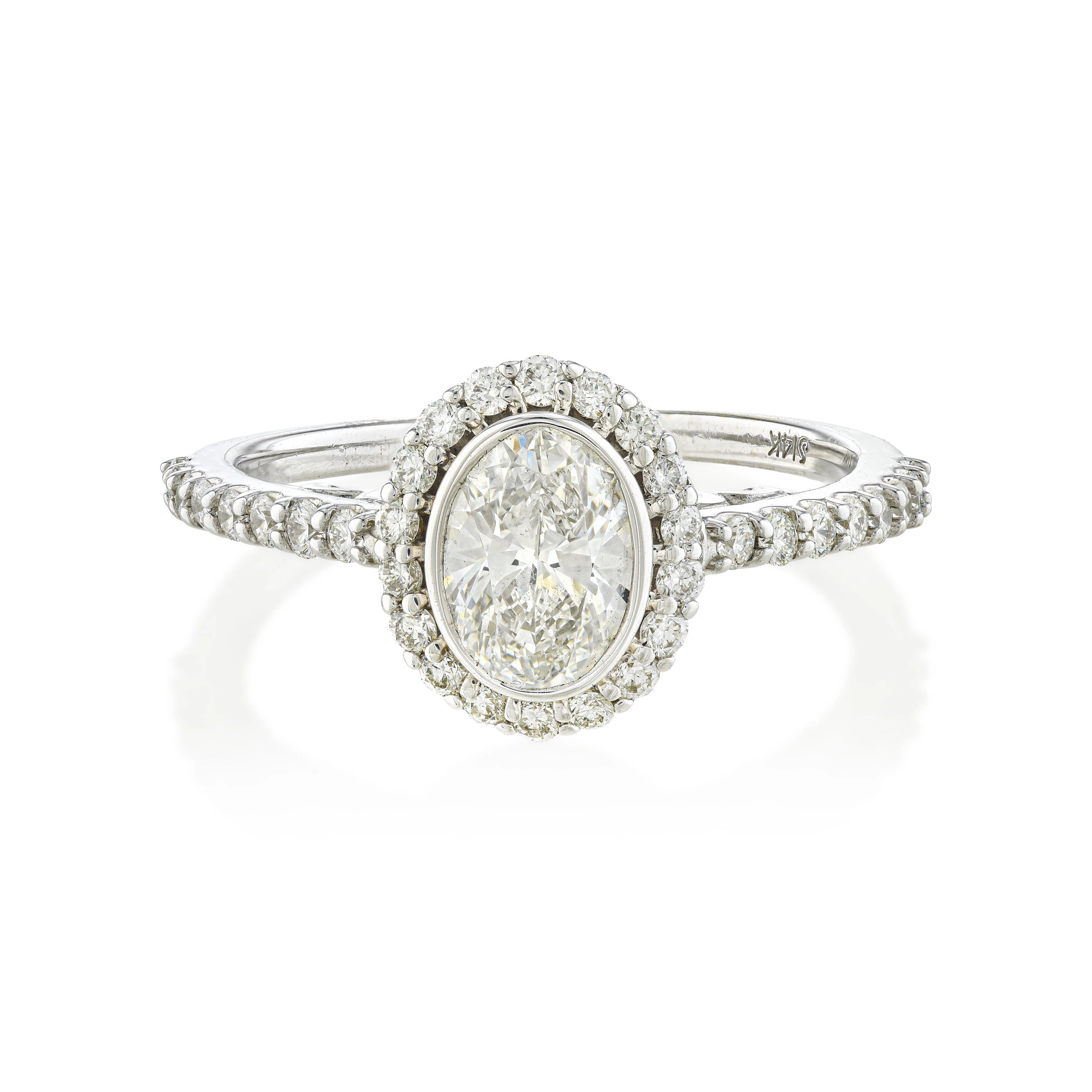 Oval Diamond Engagement Ring