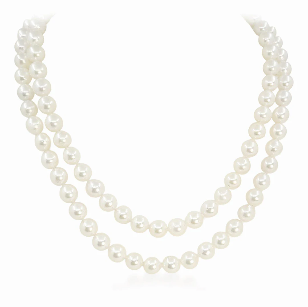 Double Strand Akoya Pearl Necklace