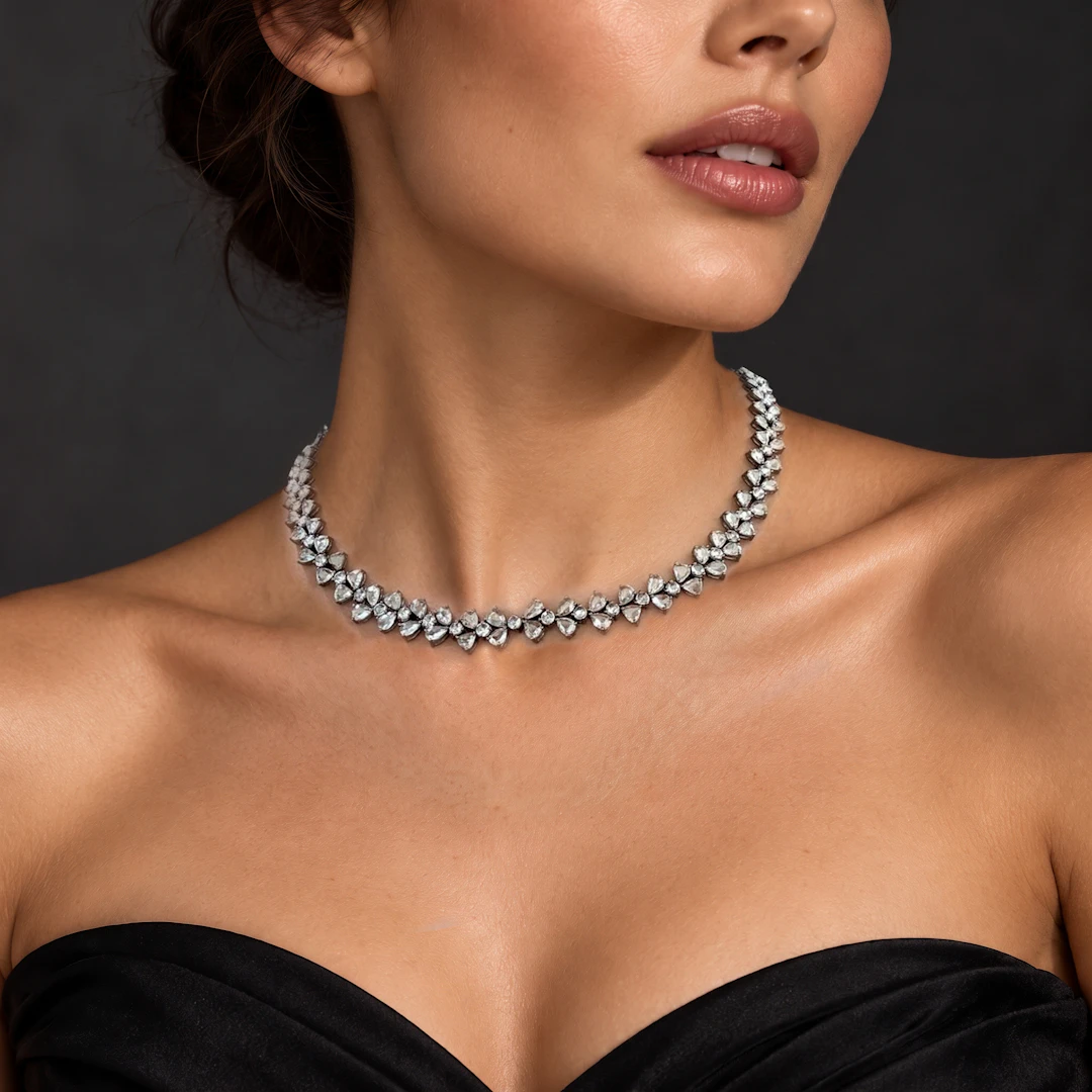 Rose Cut Diamond Necklace