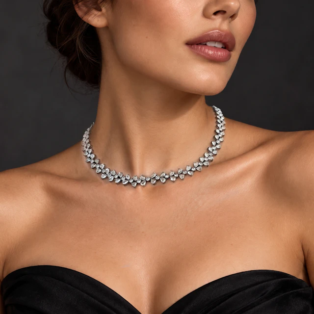 Rose Cut Diamond Necklace