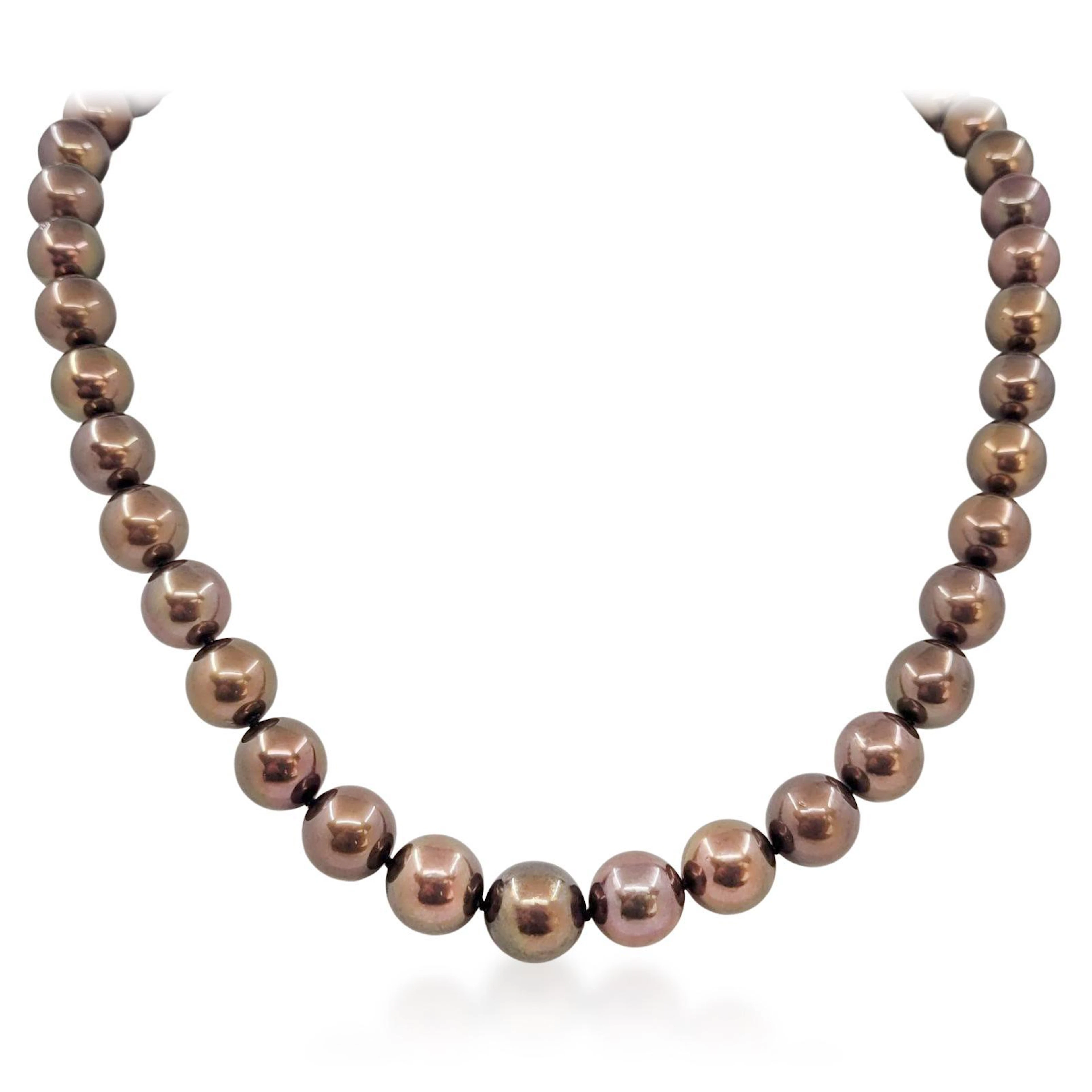 Chocolate Tahitian Pearl Necklace