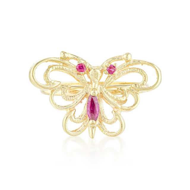 Ruby Butterfly Ring