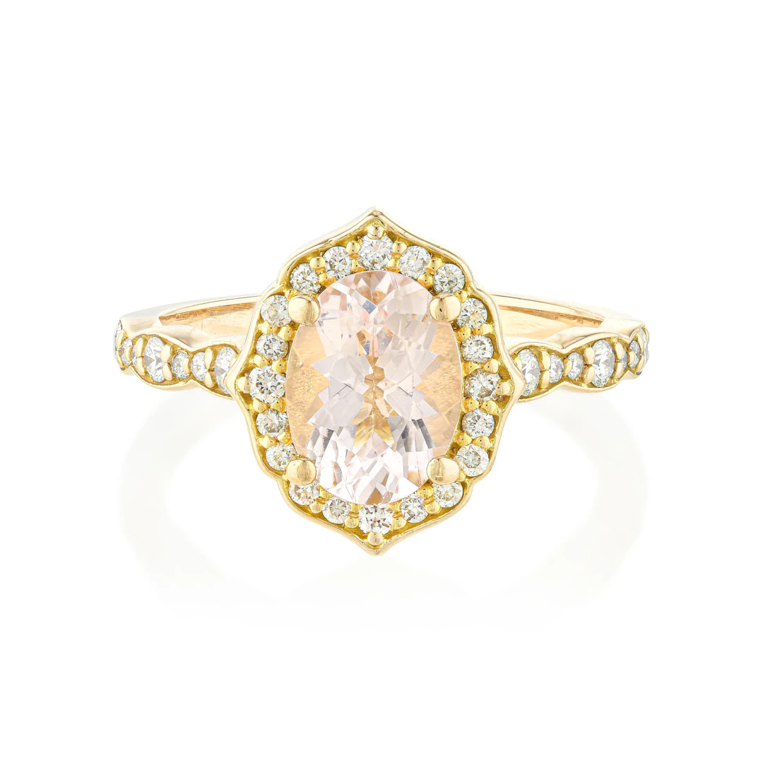 Morganite and Diamond Ring by La More