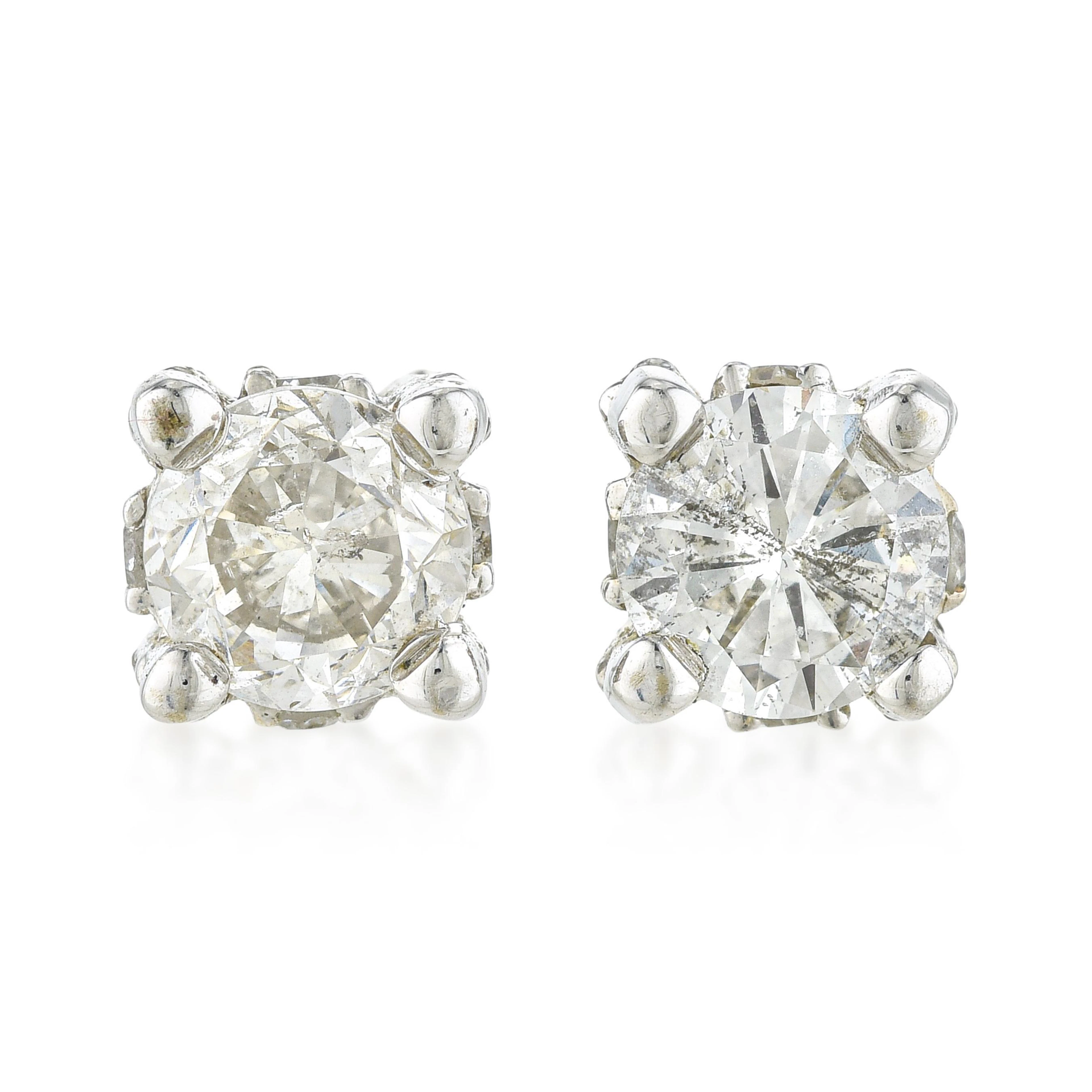 Diamond Stud Earrings (Approx. 1.10 CTW)