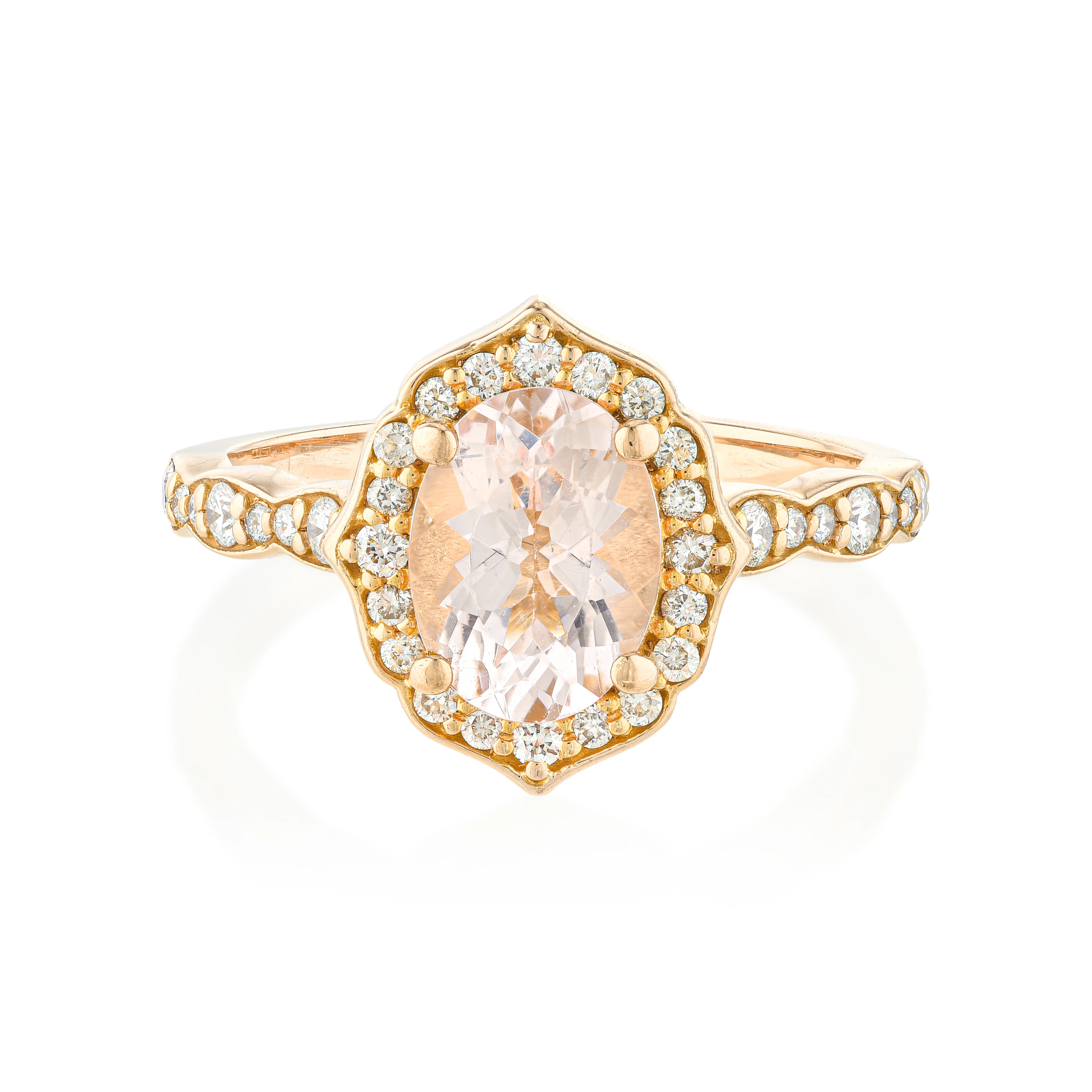 Morganite and Diamond Ring by La More