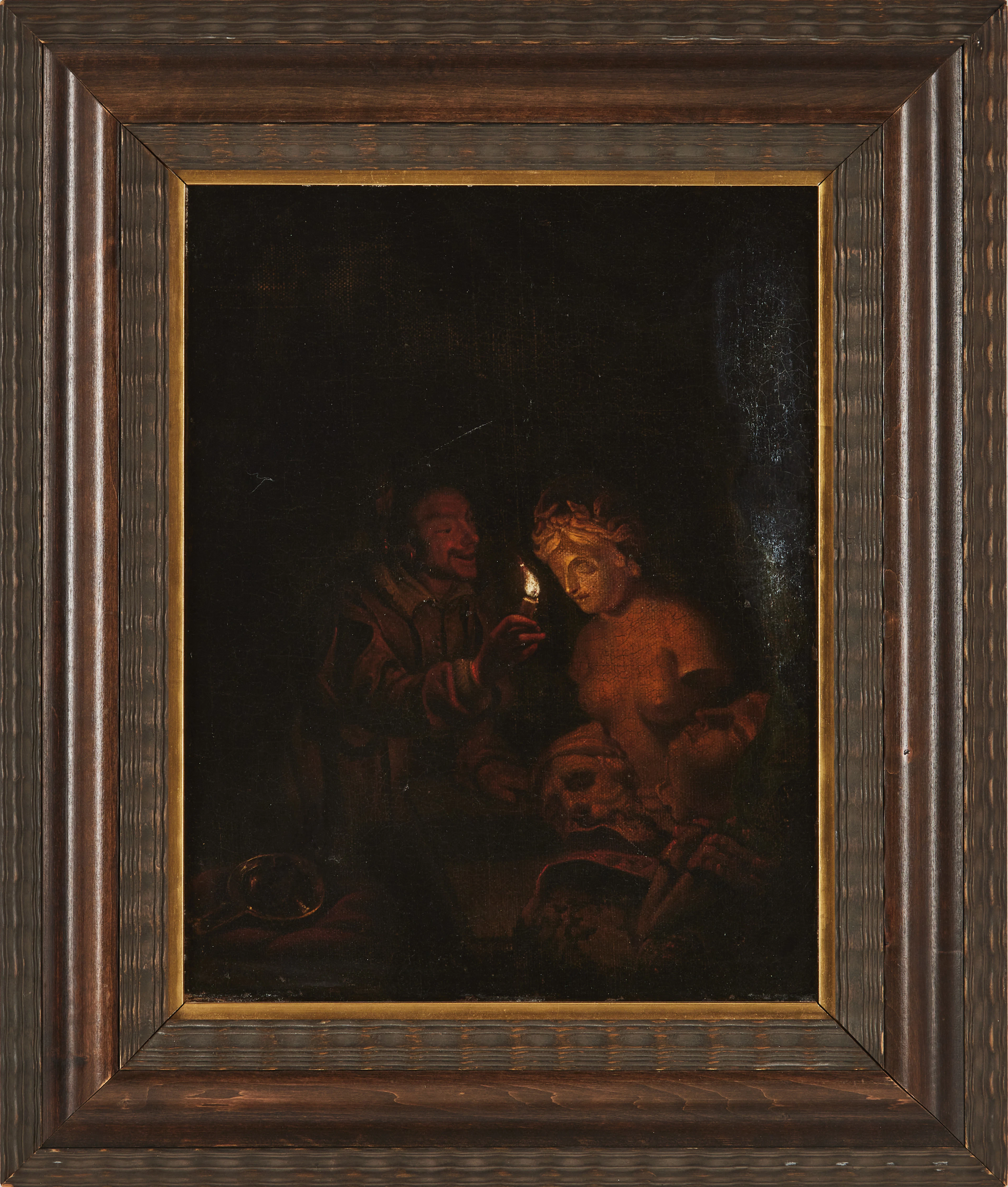 GODEFRIDUS SCHALCKEN (MADE 1643-1706 HAAG). Kopia efter, omkring år