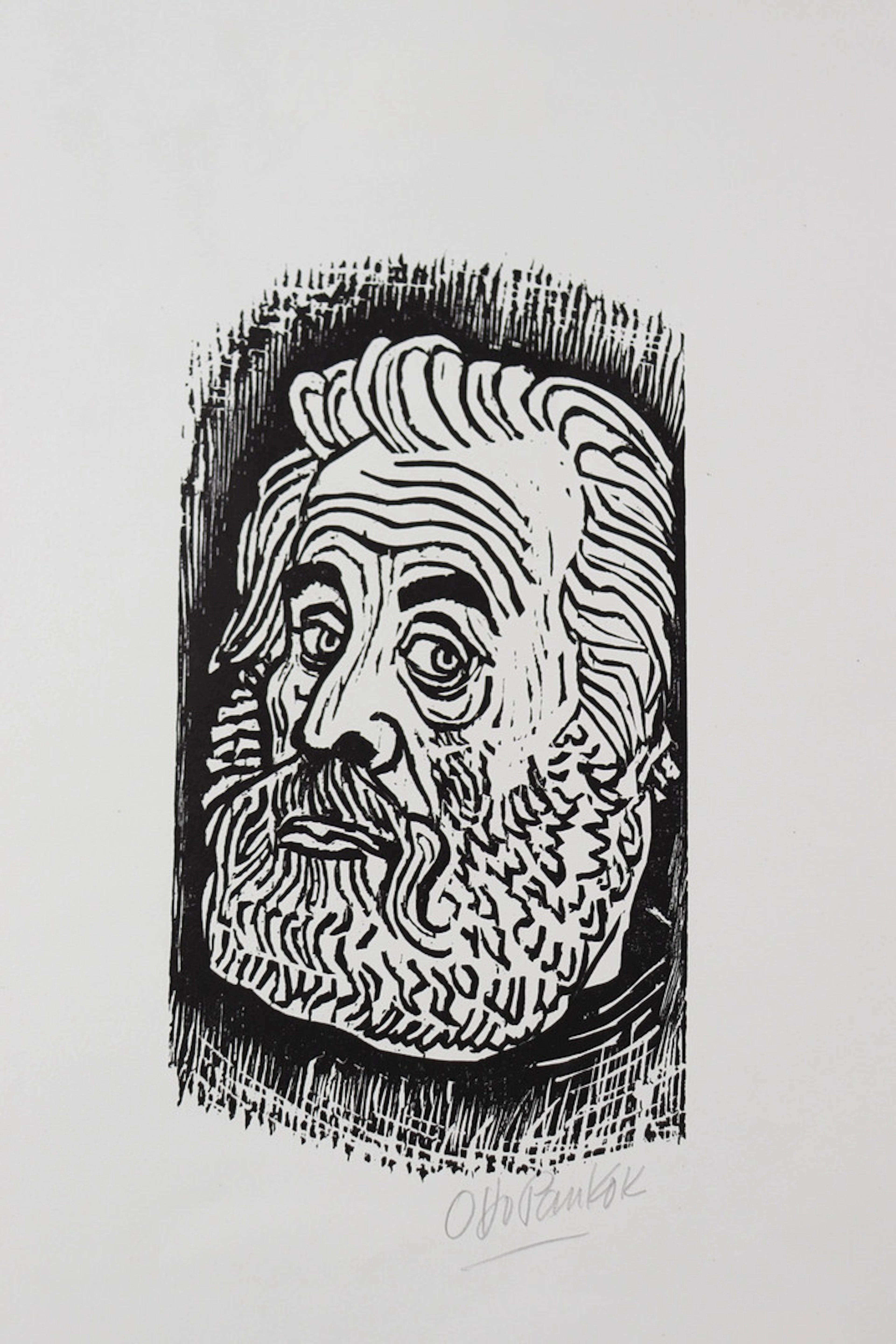 OTTO PANKOK. Otto Pankok, 'Print-Multiple', 'Selbstporträt', handsigniert.