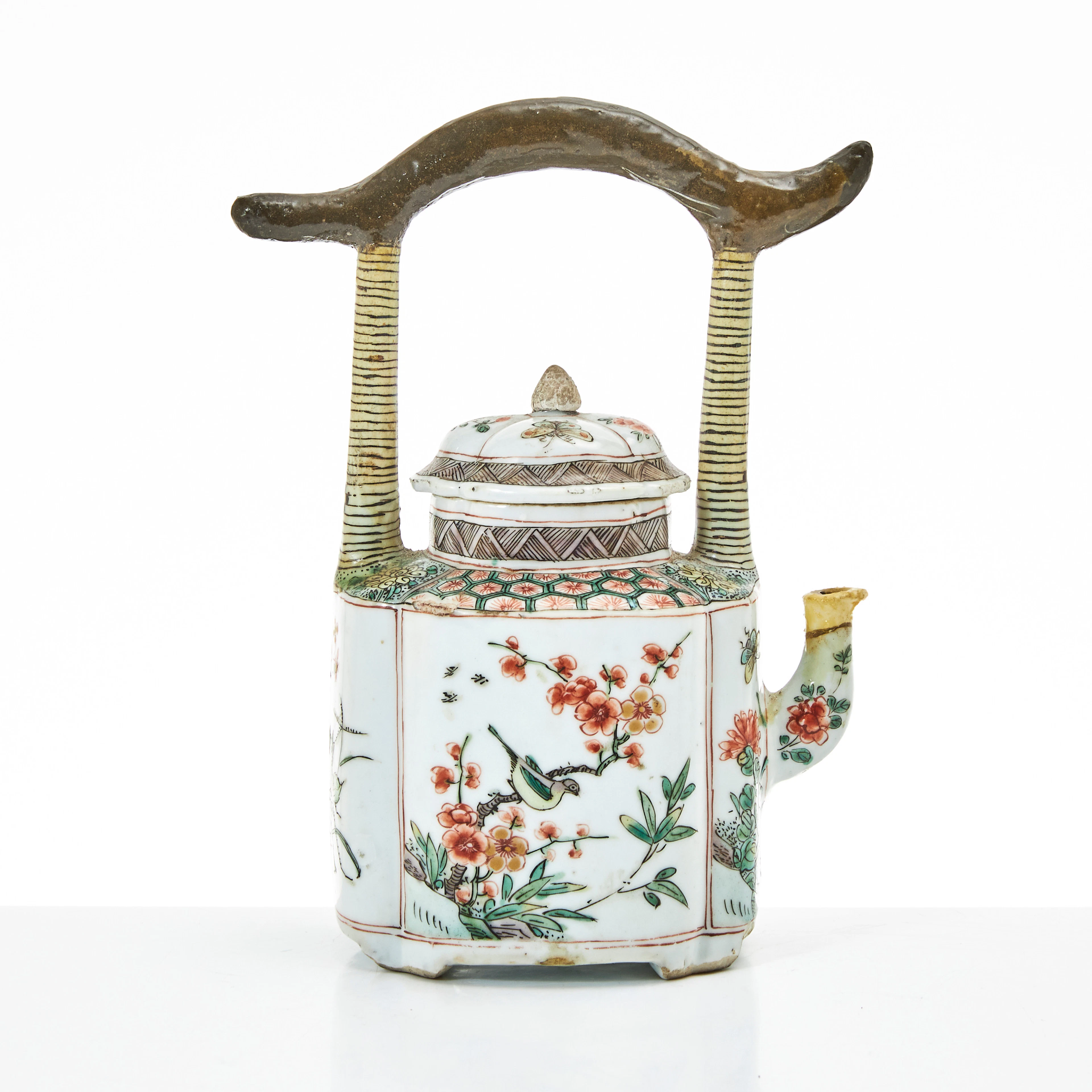 TEKANNA, porslin, Kina, Kangxi (1662-1722), famille verte, dekor av