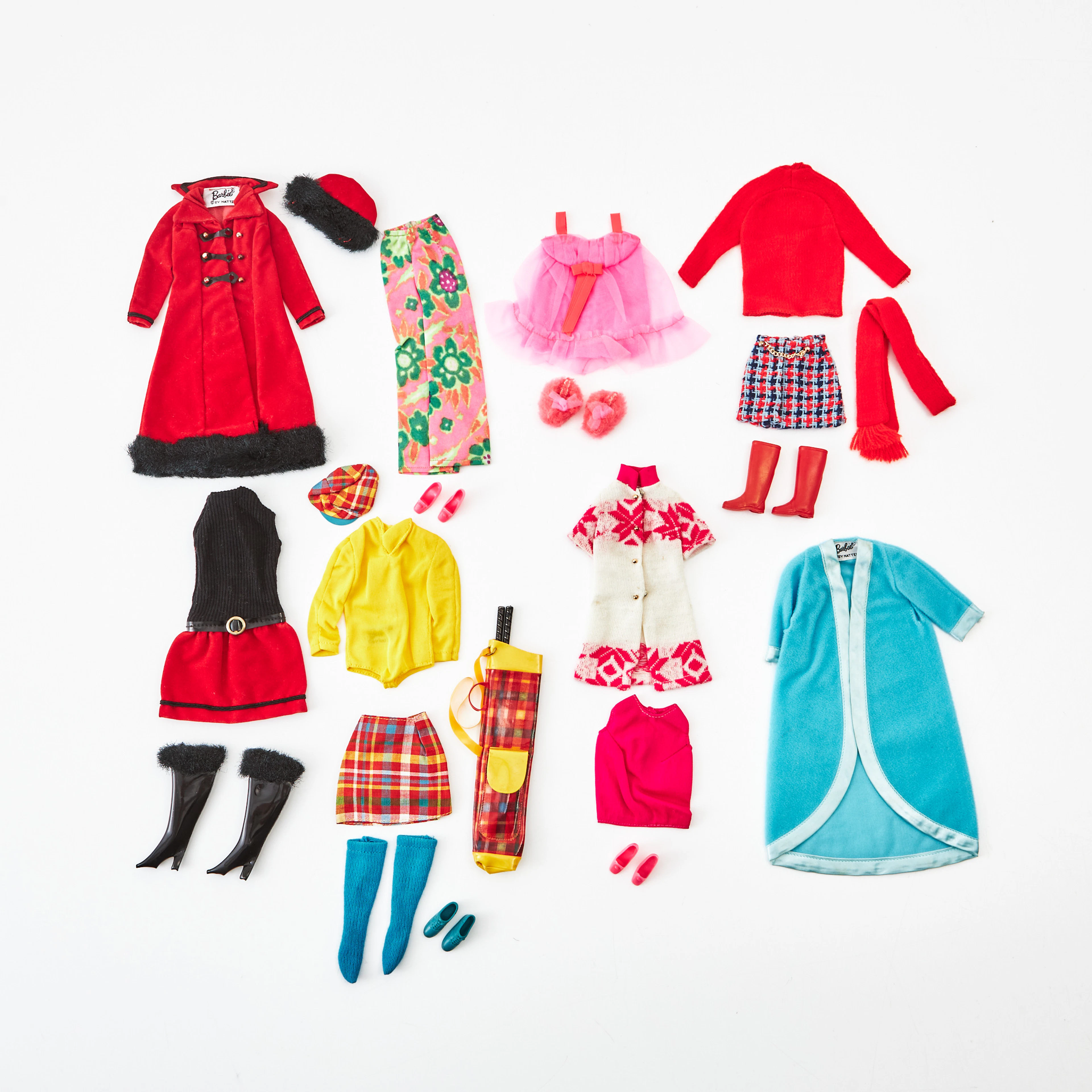 BARBIE, Outfits, (7), #3403 Baby Doll Pinks, #3406 Evening In, #3408