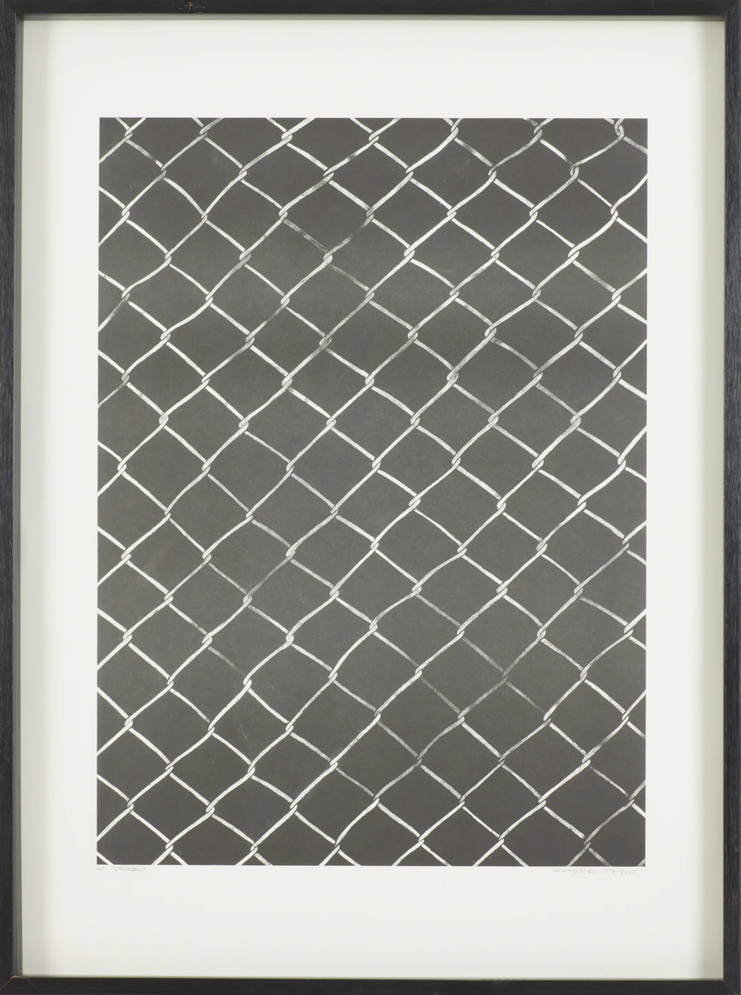 LARS GUNNAR LUNDBERG. "Stängsel", färglitografi, signerad, daterad 1976-2005.