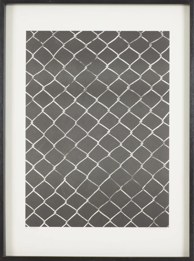 LARS GUNNAR LUNDBERG. "Stängsel", färglitografi, signerad, daterad 1976-2005.