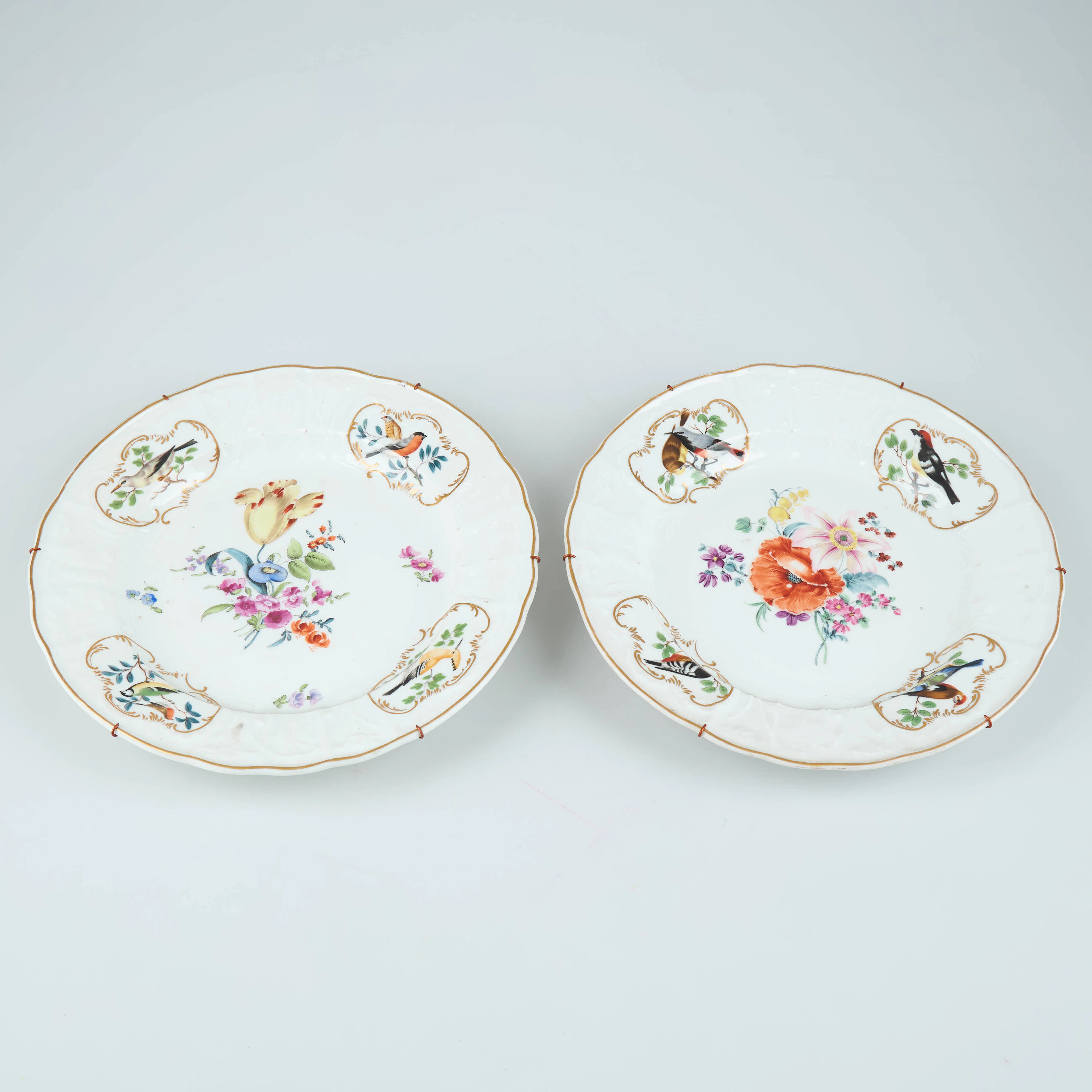 TALLRIKAR, 2 st, Porzellanmanufaktur Ludwigsburg/Meissen, 1800-tal, Tyskland.