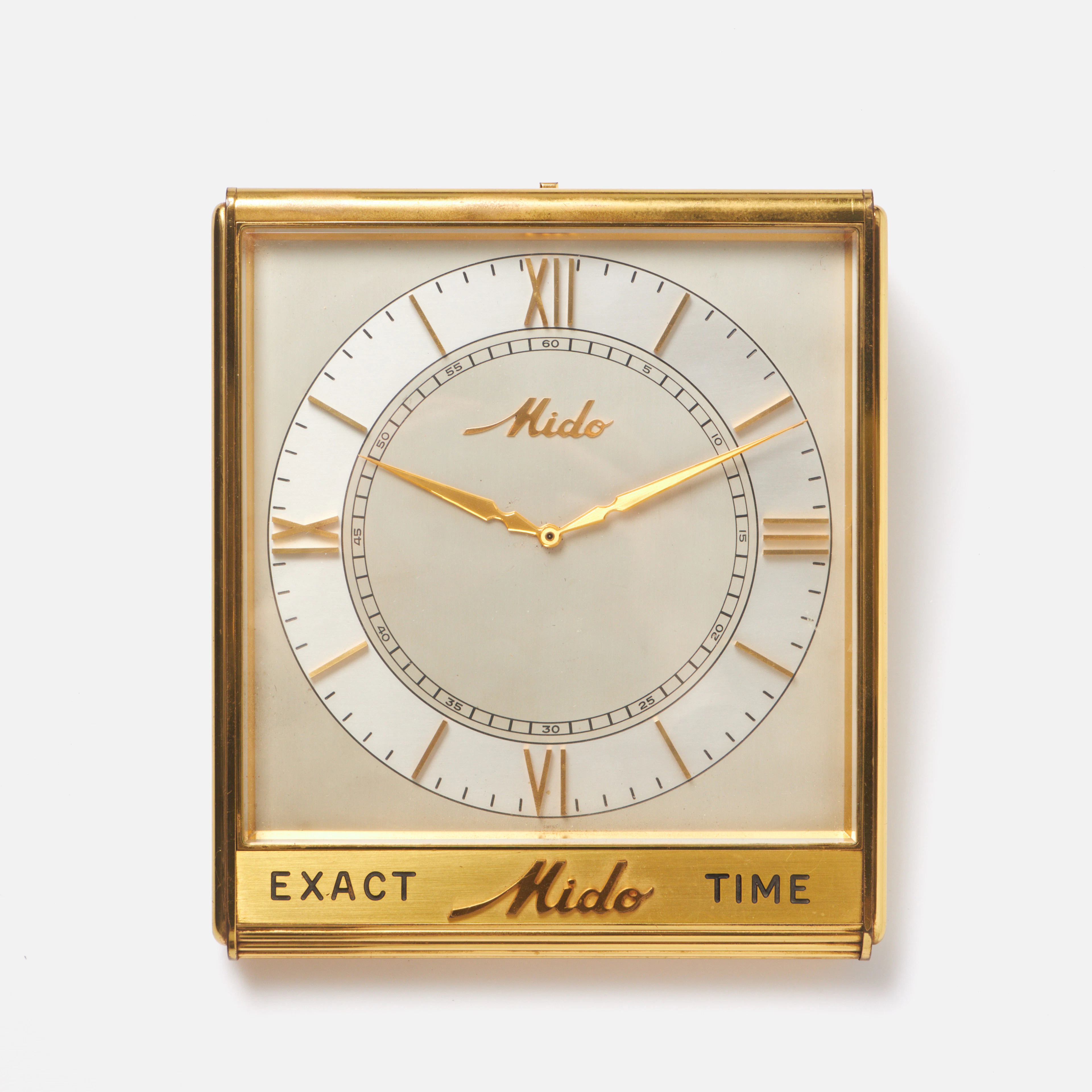 MIDO (Swiss), bordsur/desk clock, Exact Mido Time, "rättidsur", 245