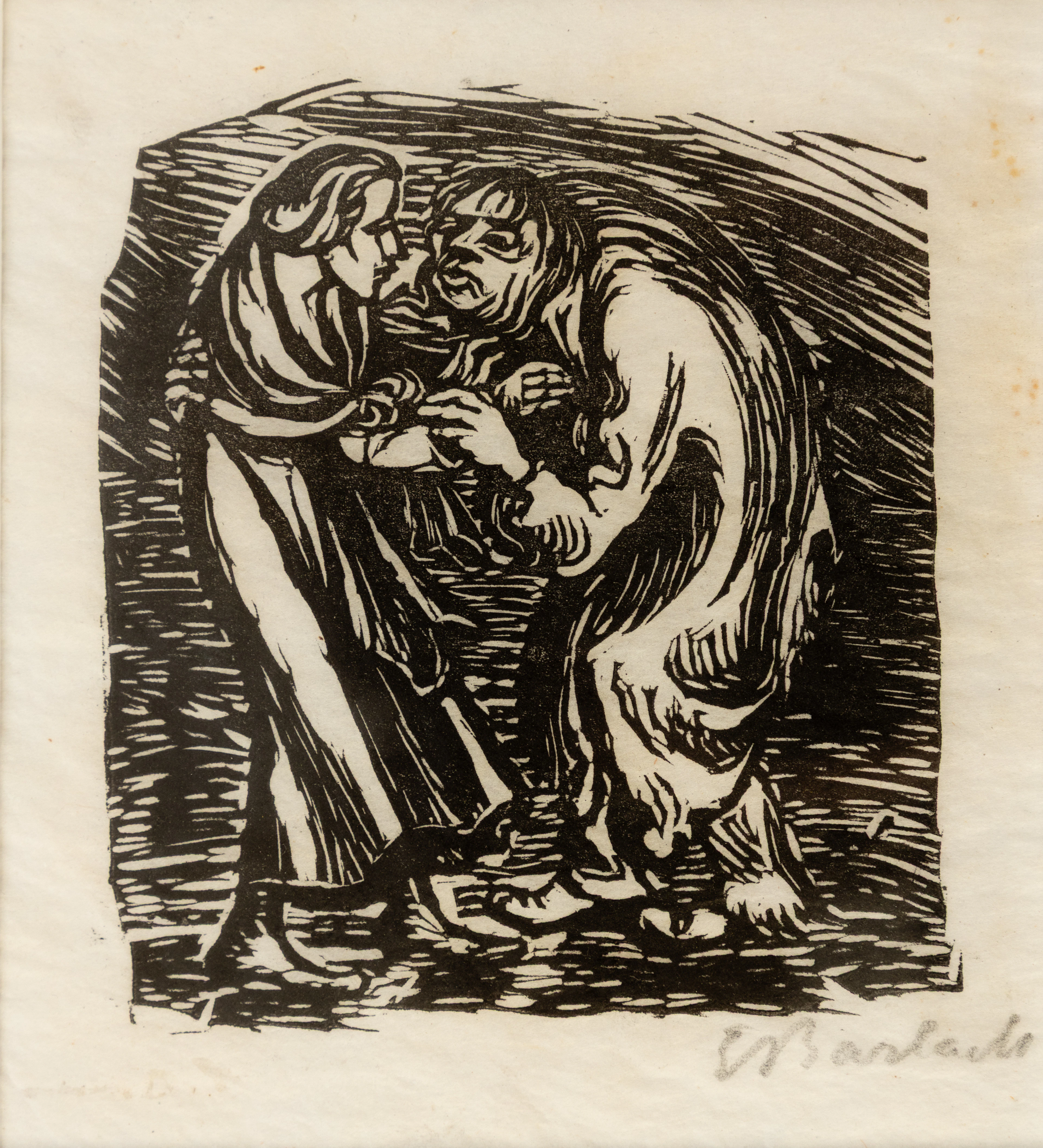 ERNST BARLACH (1870-1938). Ein braver Mann muss gehn und betteln.