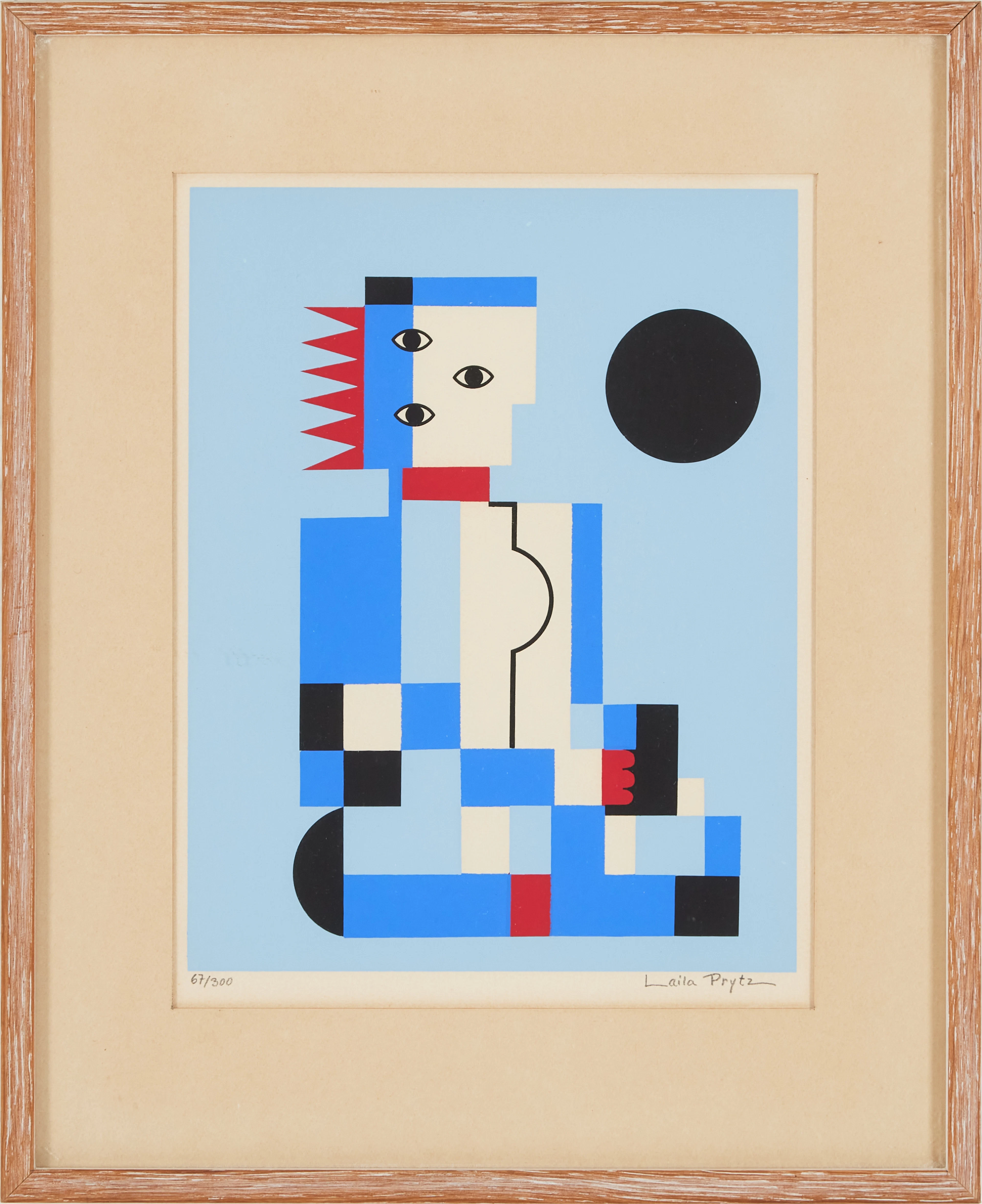 LAILA PRYTZ (1907-1982). Komposition, färglitografi, signerad Laila