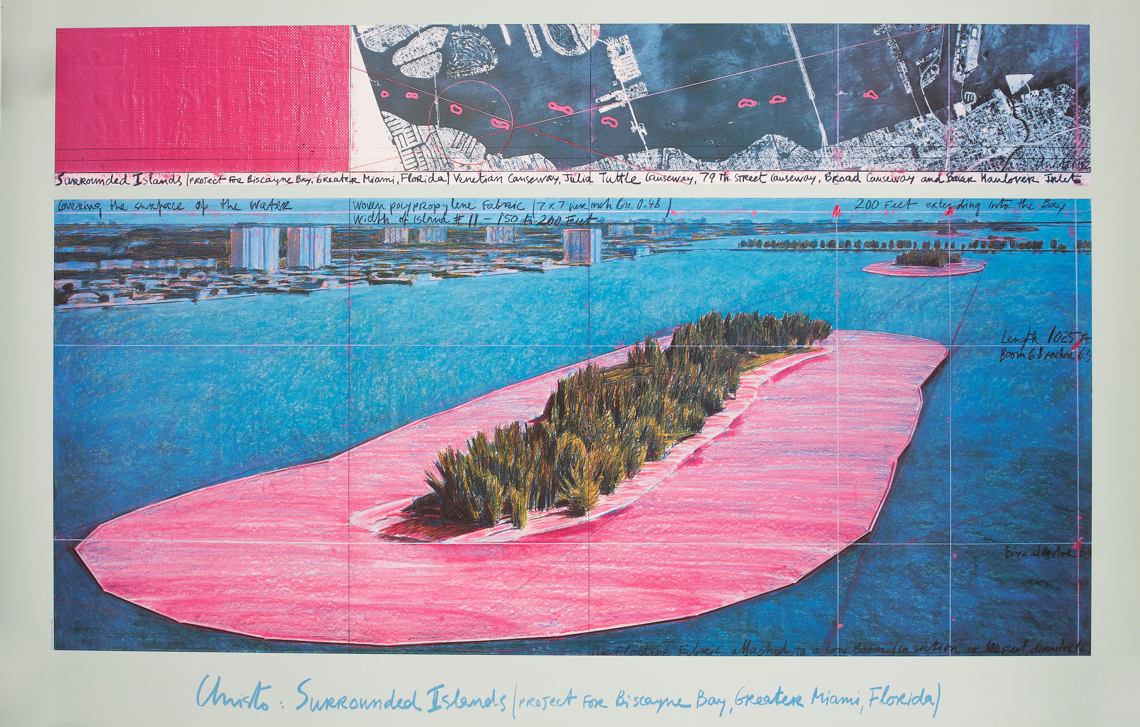 CHRISTO & JEANNE CLAUDE. EFTER. Färgoffset, "Surrounded Islands".