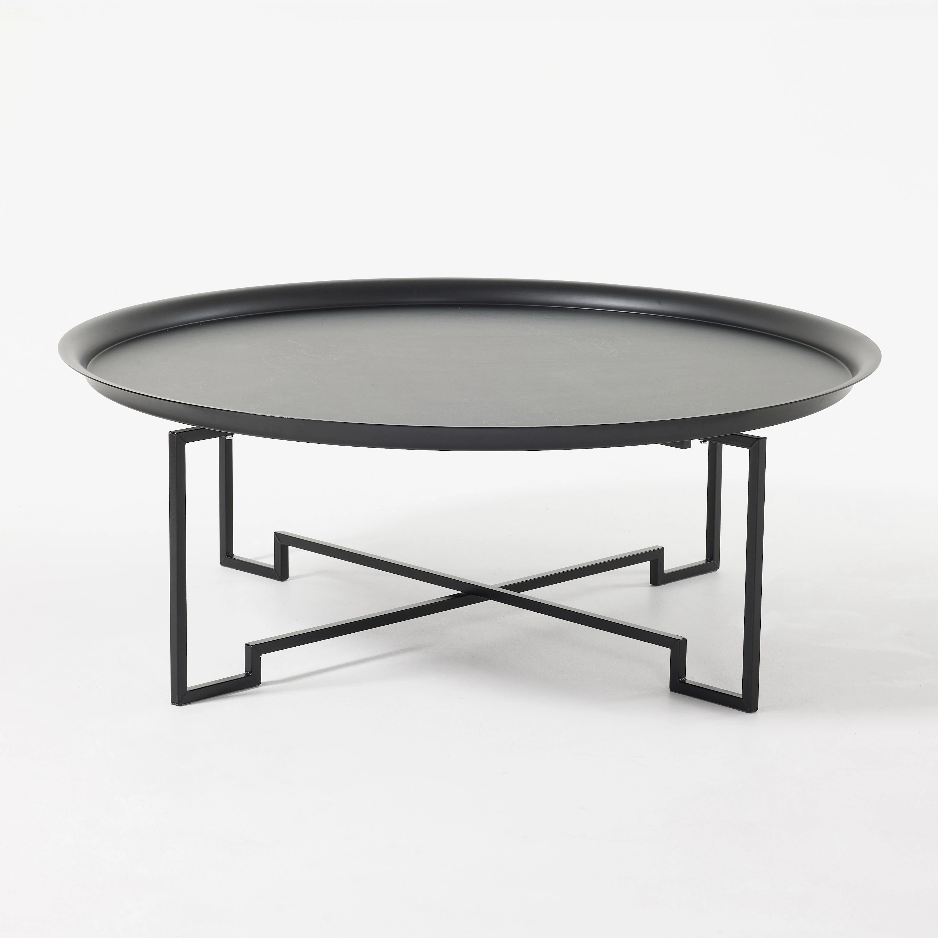PER ÖBERG. Soffbord, Per Öberg Arkitekt AB / Interior Plus, svartlackerat järn.