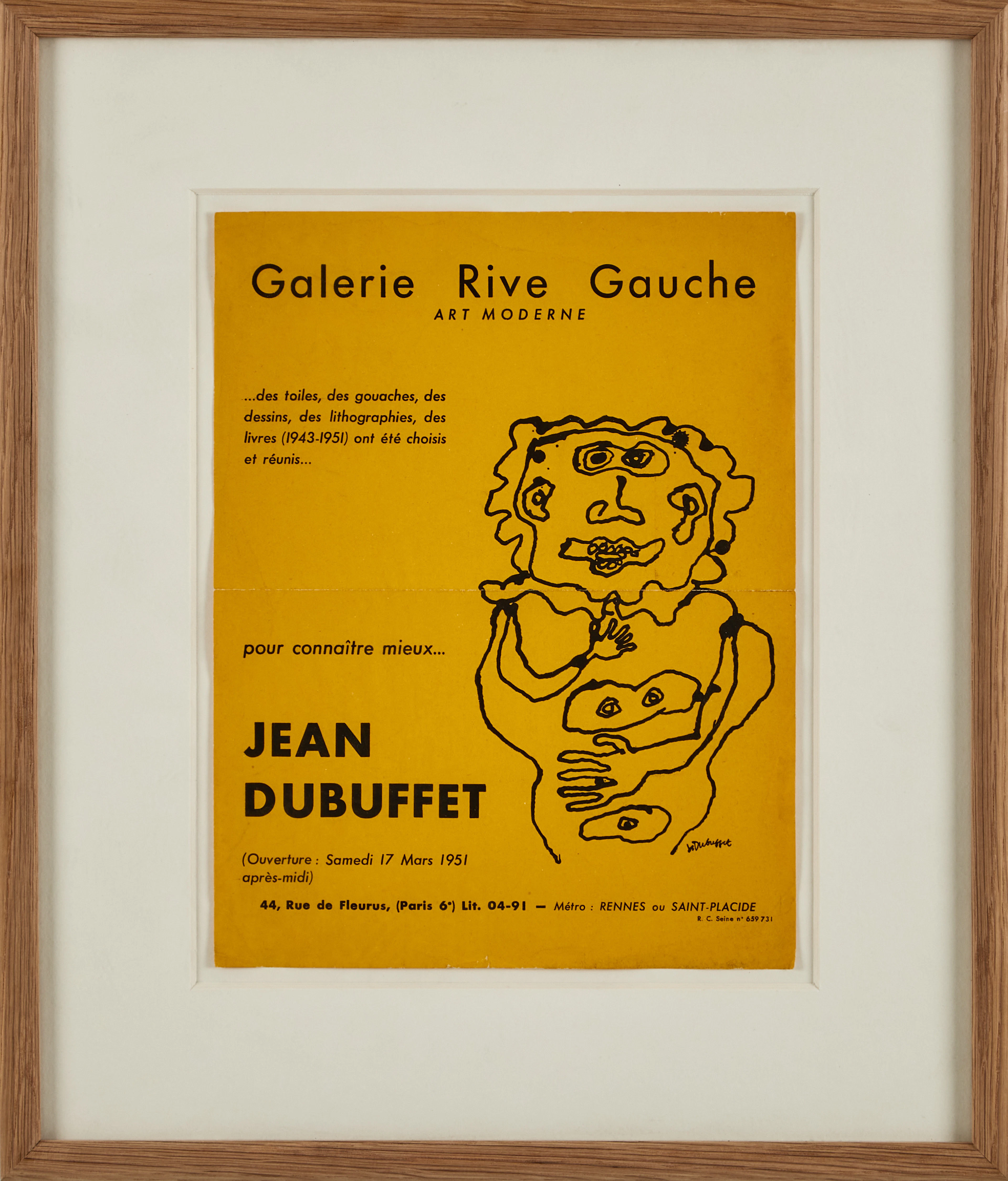 JEAN DUBUFFET. Galerie Rive Gauche - Pour connaître mieux Jean Dubuffet