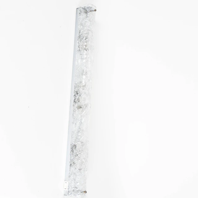 Hildebrand, längliche Wandlampe aus sog. Eisglas, 1960er Jahre.