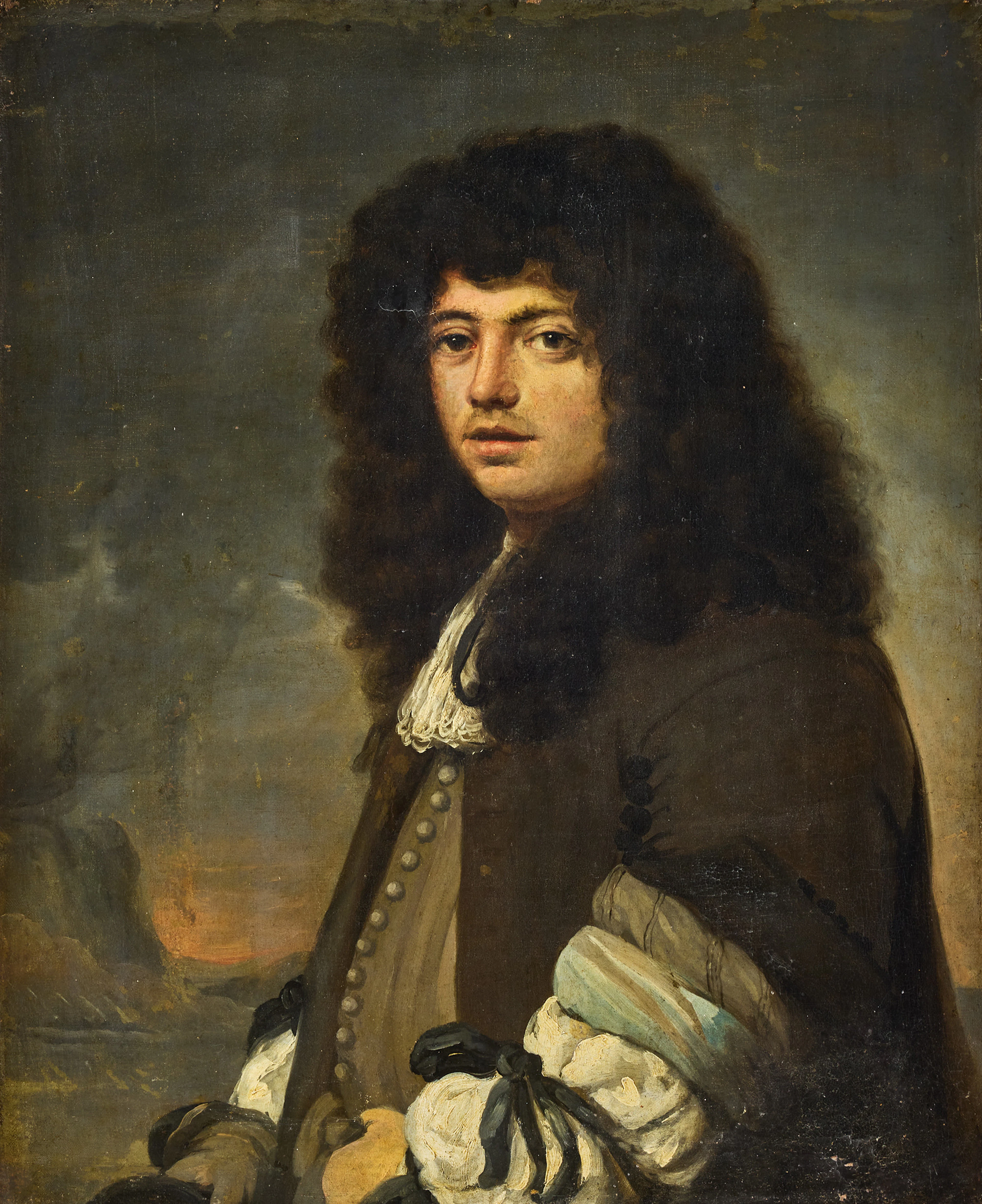 THEODOOR VAN DER SCHUER (HAAG 1634-1707). Tillskriven. Porträtt föreställande