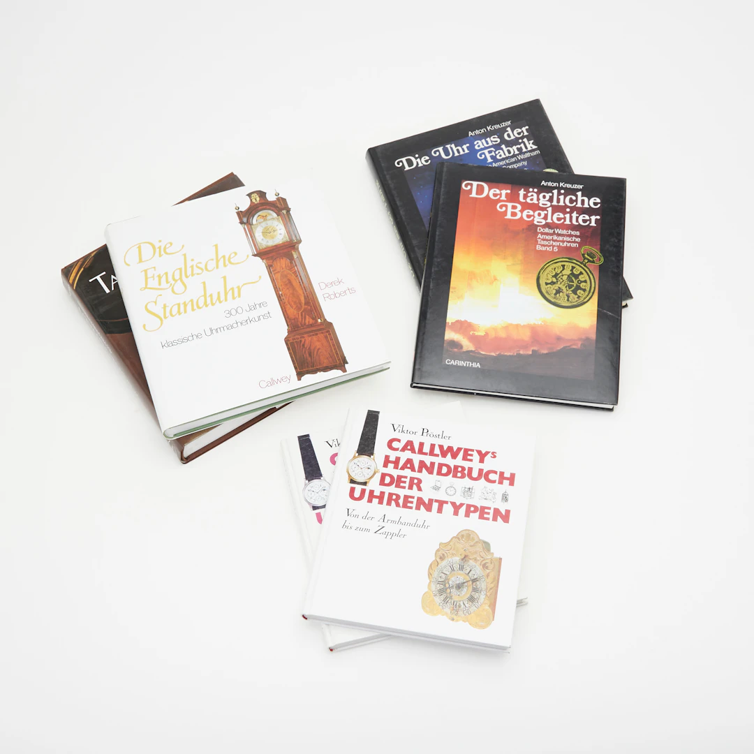 Konvolut Sachbücher zu Uhren, 1987-1995, Deutschand. (6).