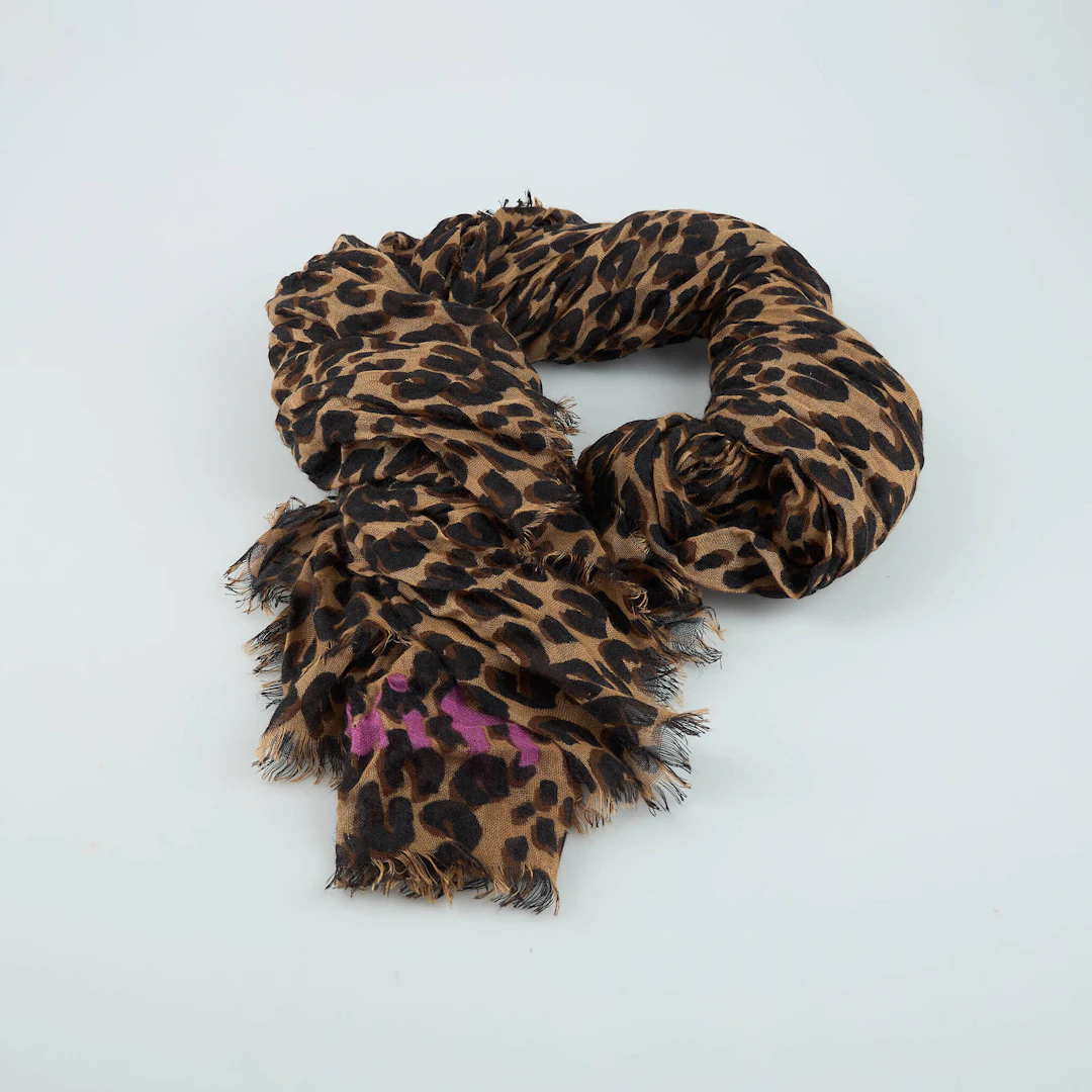 LOUIS VUITTON, leopard print scarf.