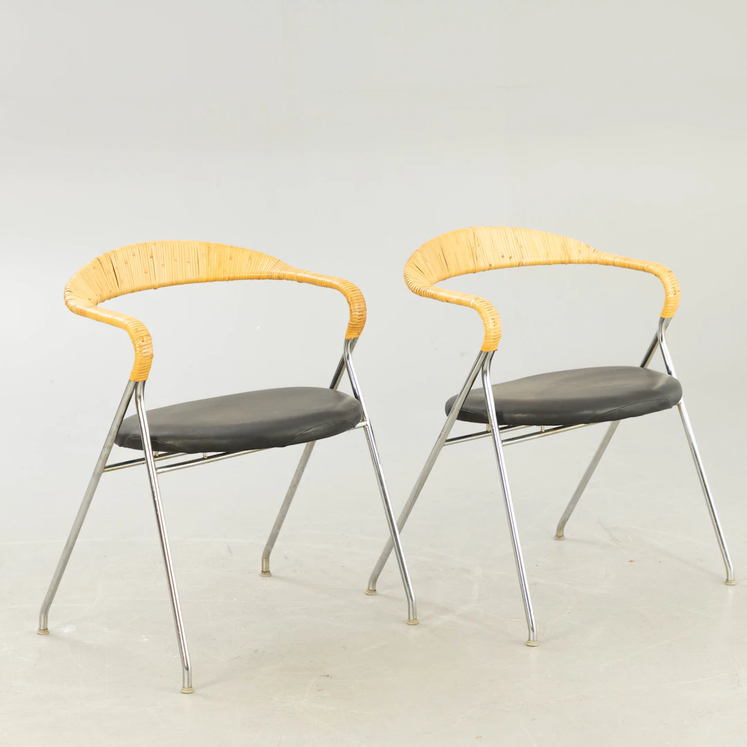 HANS EICHENBERGER. Zwei Stühle "Saffa" für Dietiker, Schweiz, 1950-1970er
