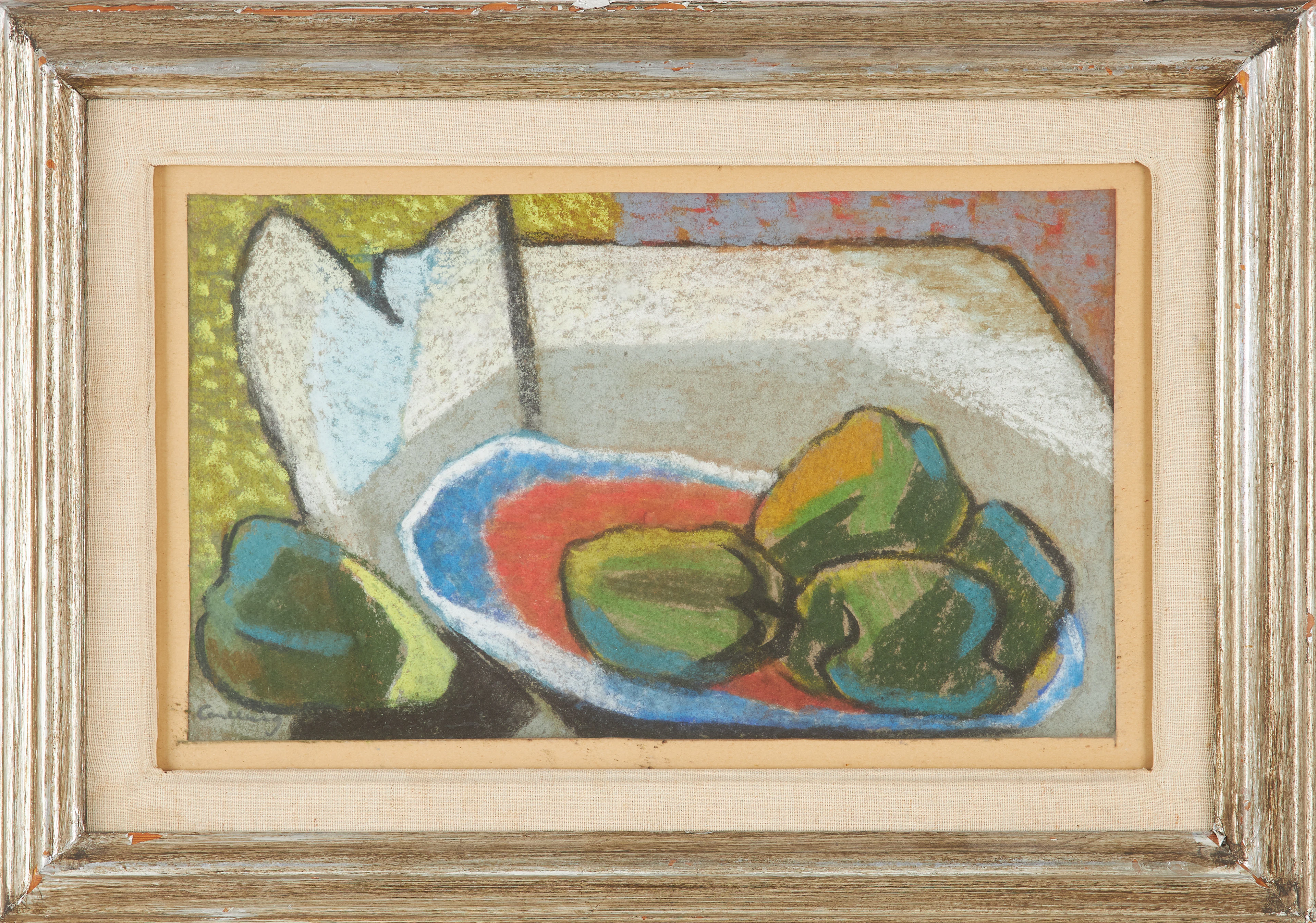 BENGT CARLBERG. Stilleben, pastell på papper, signerad.