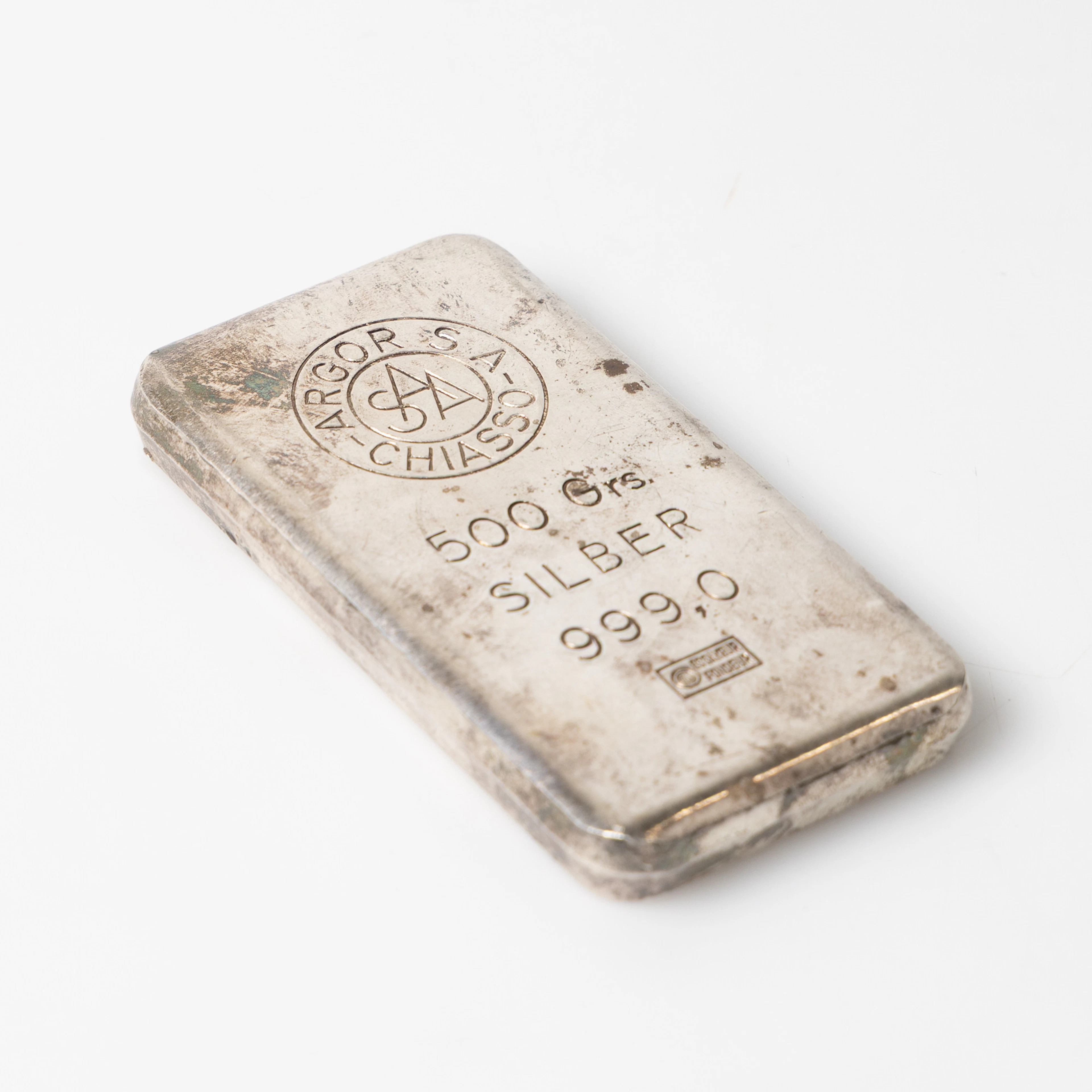 SILVERTACKA, 500 gram finsilver, Chiasso Argor SA.