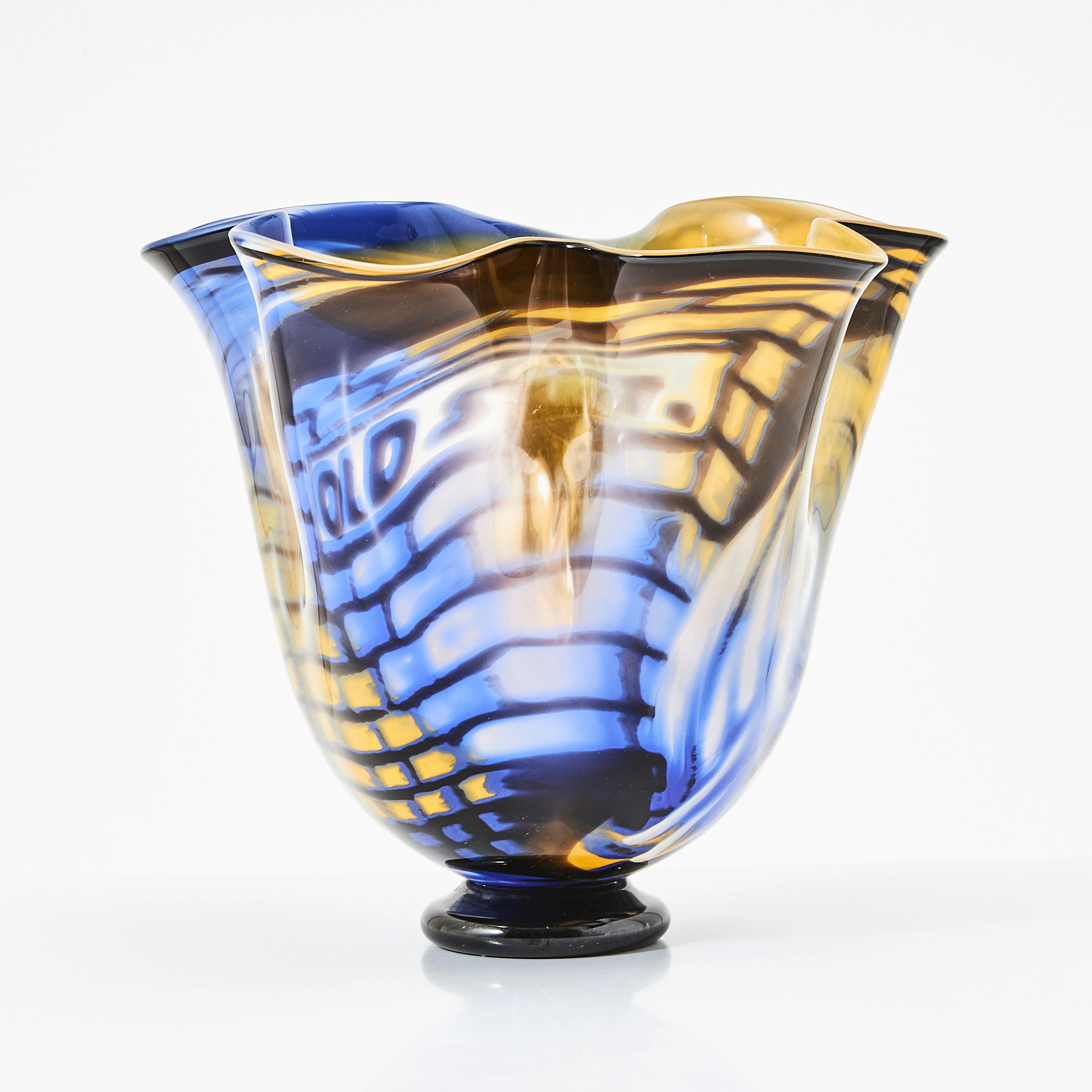 JOHN FORD. vas på fot, polykromt glas, graalteknik, 1900-talets slut.