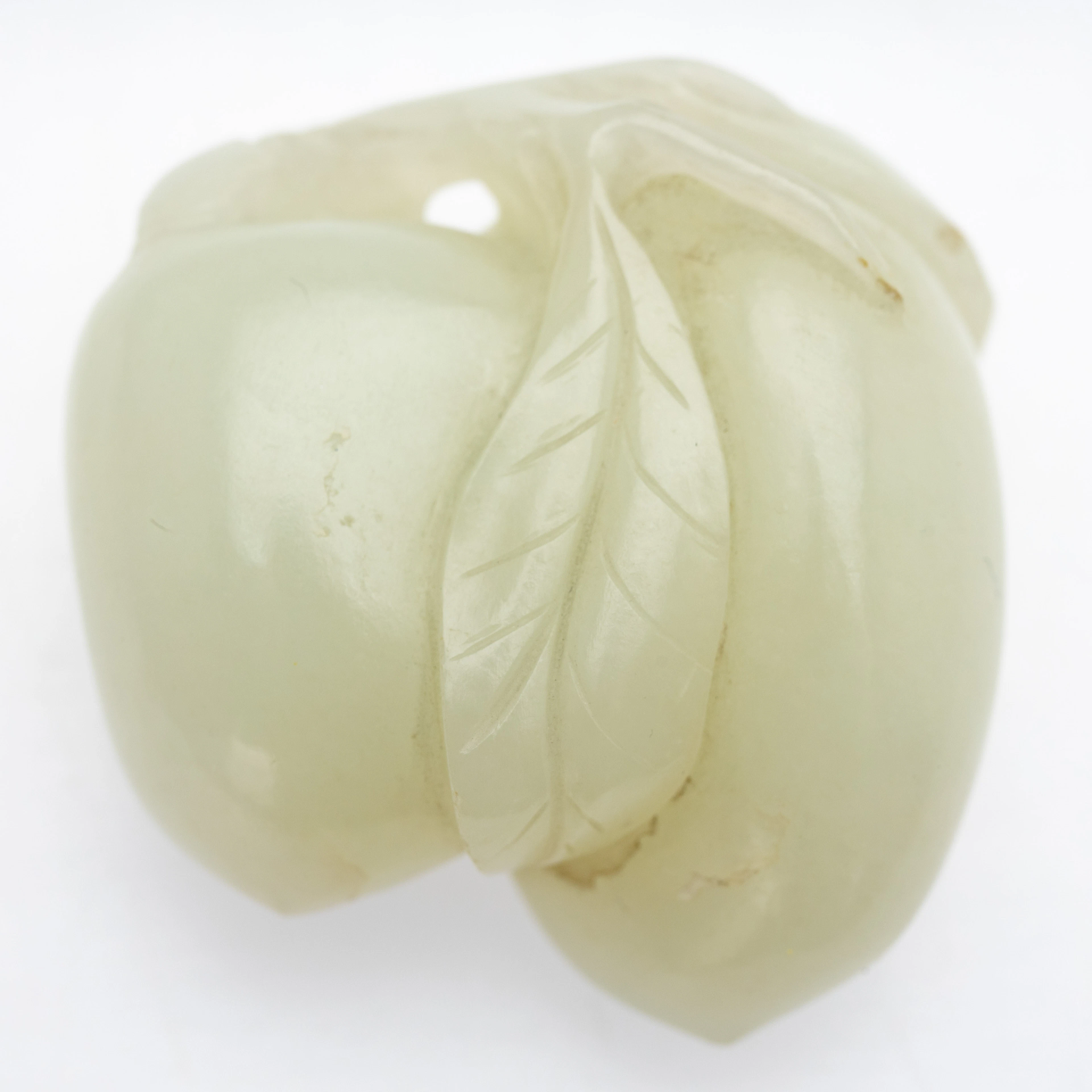 Zweier verbundene Melonen, Jade, China, späte Qing-Dynastie.