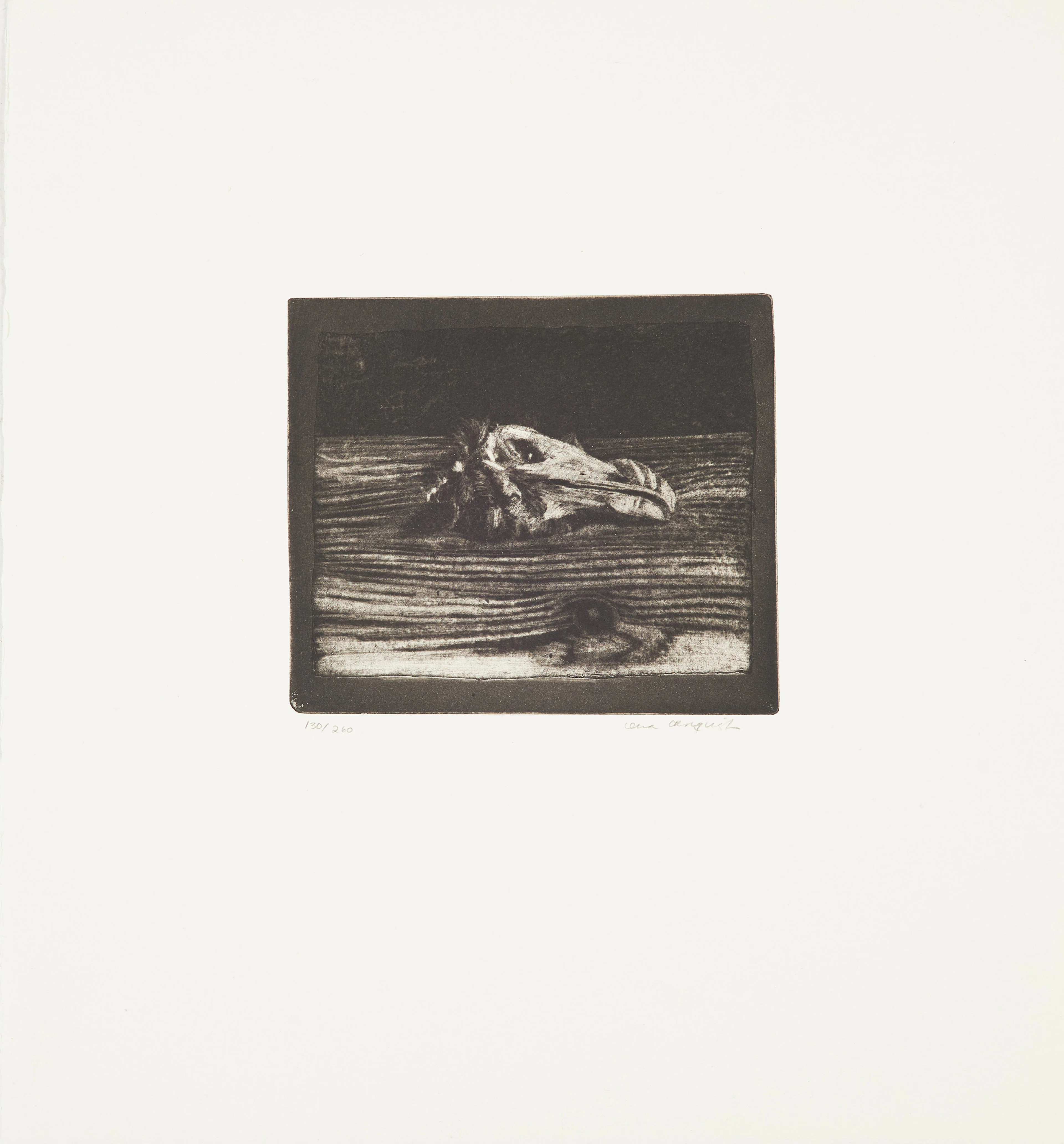 LENA CRONQVIST (1938-2025). "Tordmule", torrnålsgravyr, signerad och