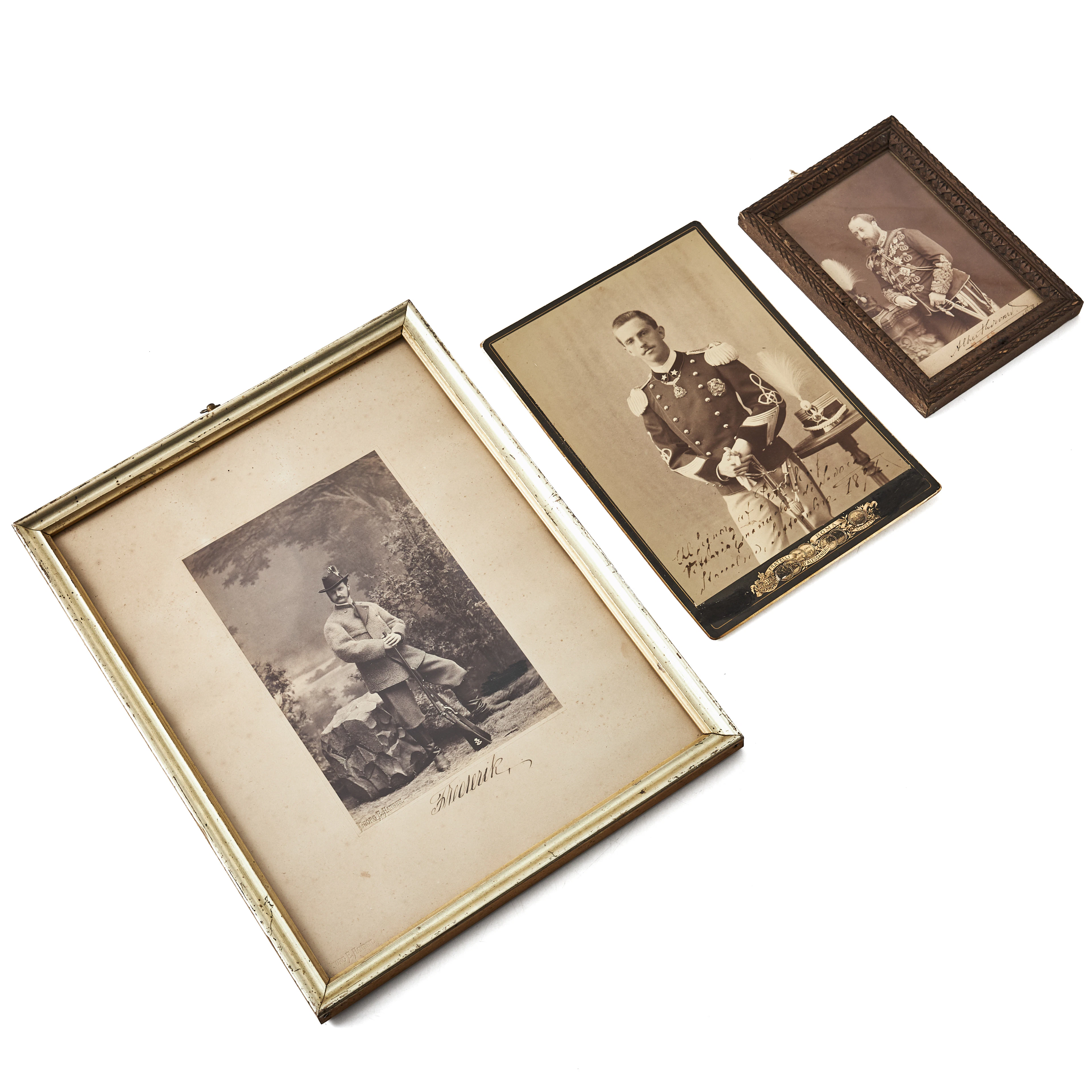 KUNGLIGA FOTOGRAFIER, tre stycken, 1800-talets slut.