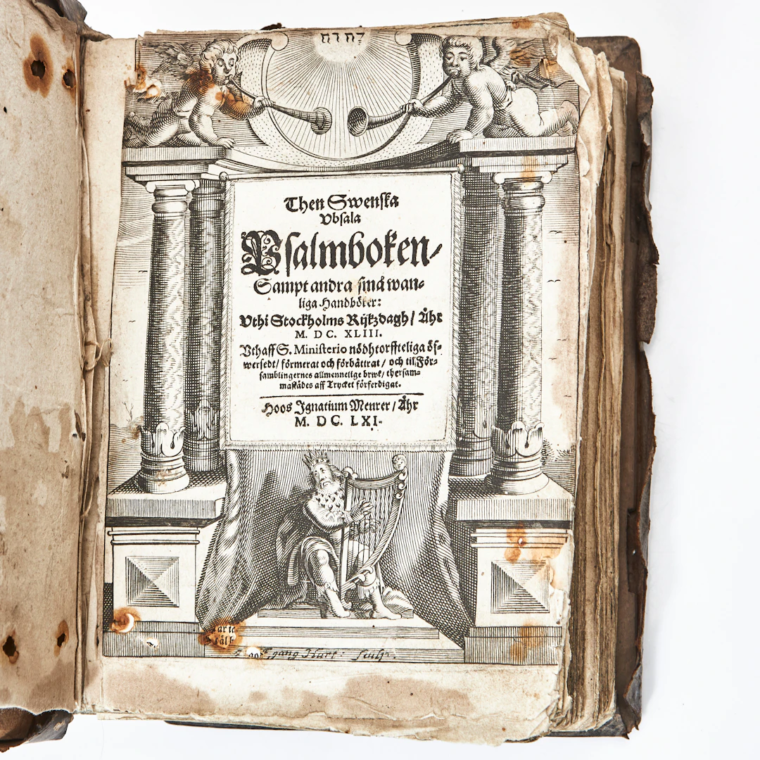 THEN SWENSKA UBSALA PSALMBOKEN 1661 MED FLERA. 3 vol.