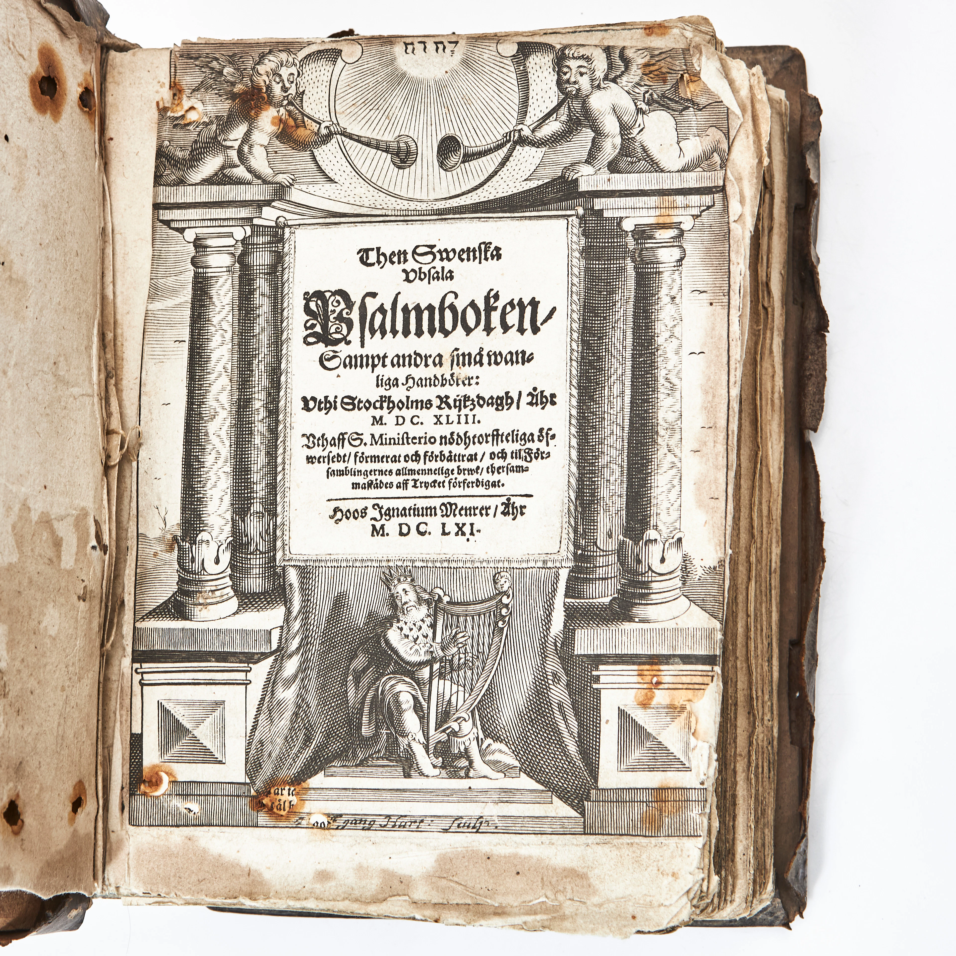 THEN SWENSKA UBSALA PSALMBOKEN 1661 MED FLERA. 3 vol.